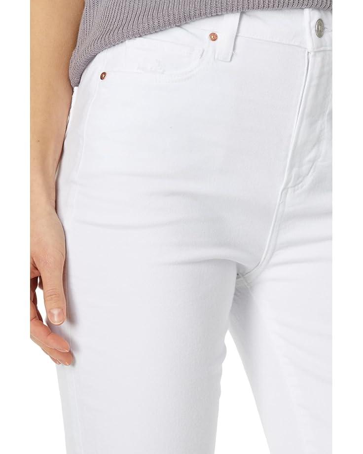 Leenah Ankle Exposed Button Fly in Crisp White Product Image