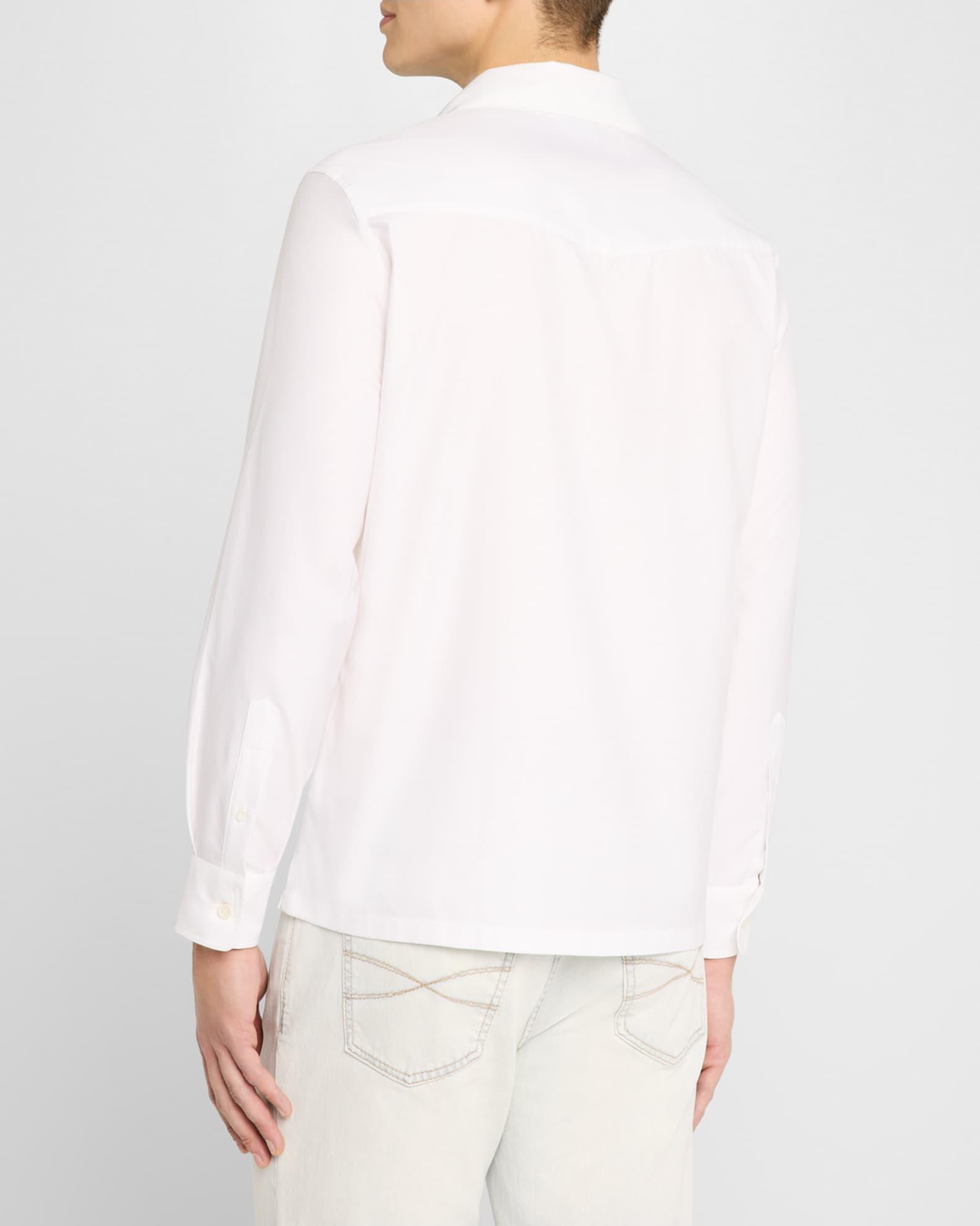 Men's Cotton Twill Camp-Collar Sport Shirt Product Image