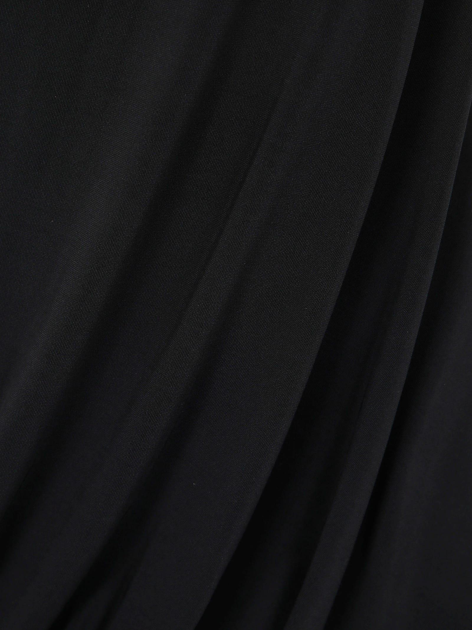 JACQUEMUS Draped Sleeveless Peplum Dress With Asymmetrical Hem In Black Product Image