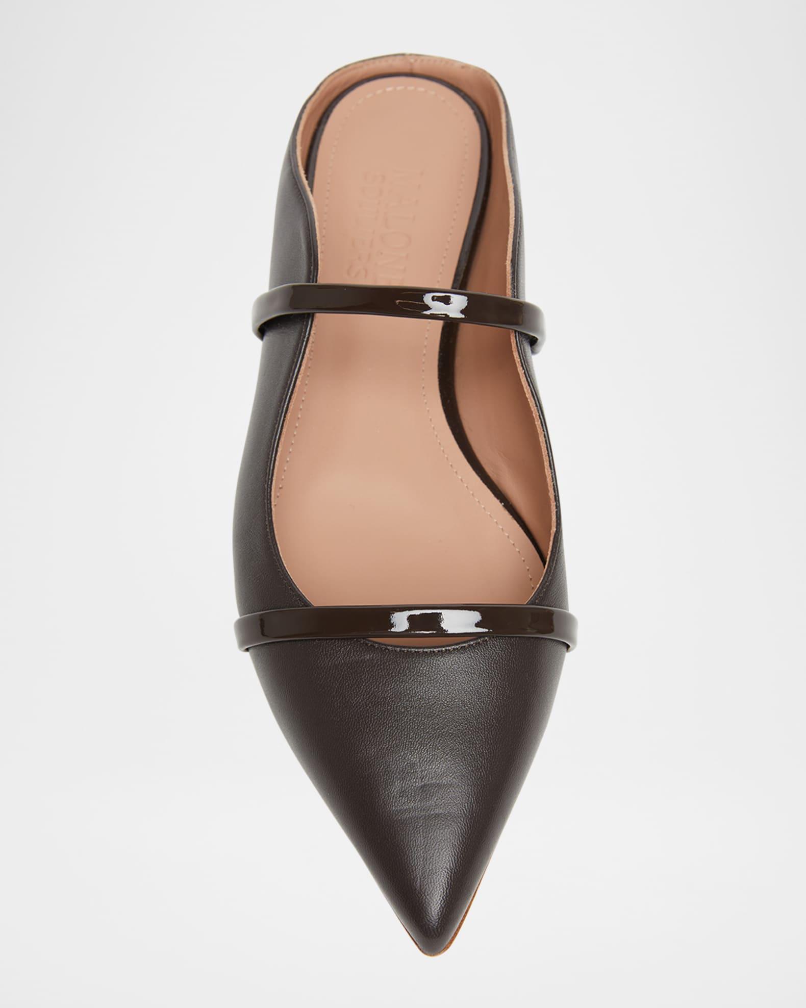 Maureen Leather Dual-Band Ballerina Mules Product Image