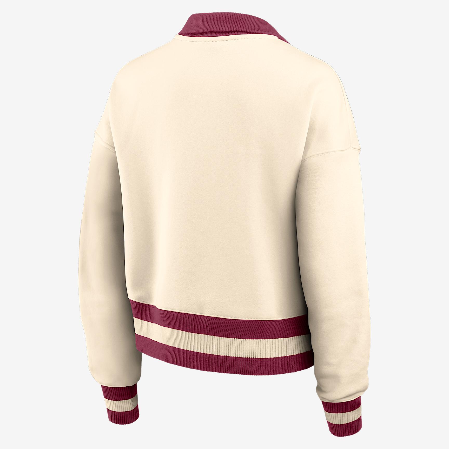 Stanford Legacy Nike Women's College Cropped 1/4-Zip Crew Product Image