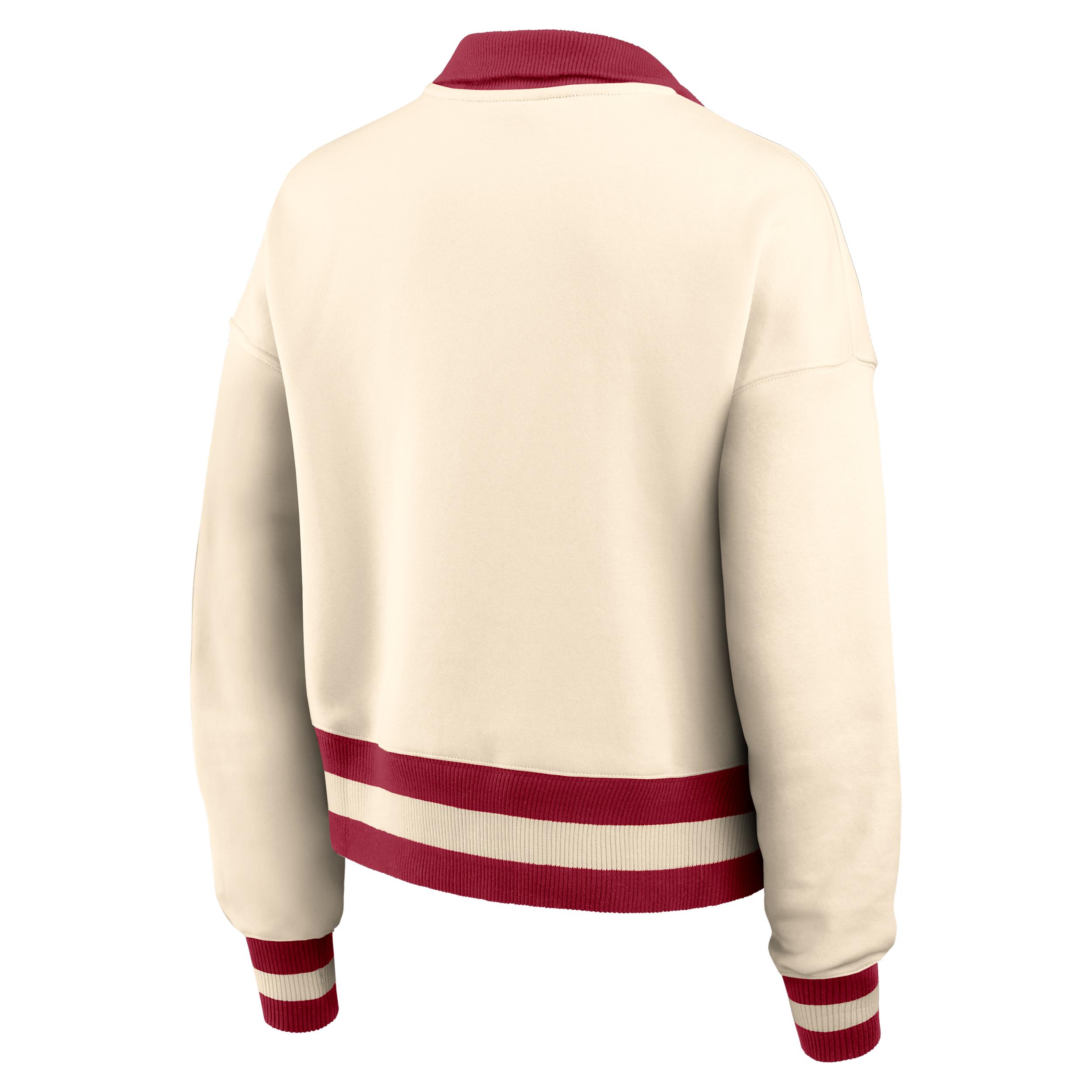 Stanford Legacy Nike Women's College Cropped 1/4-Zip Crew Product Image