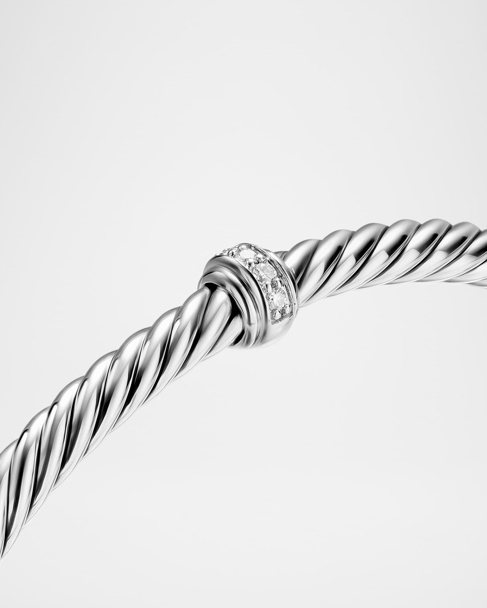 DY Mercer Triple Ring Earrings with Diamonds in 18K Gold, 35mm Product Image