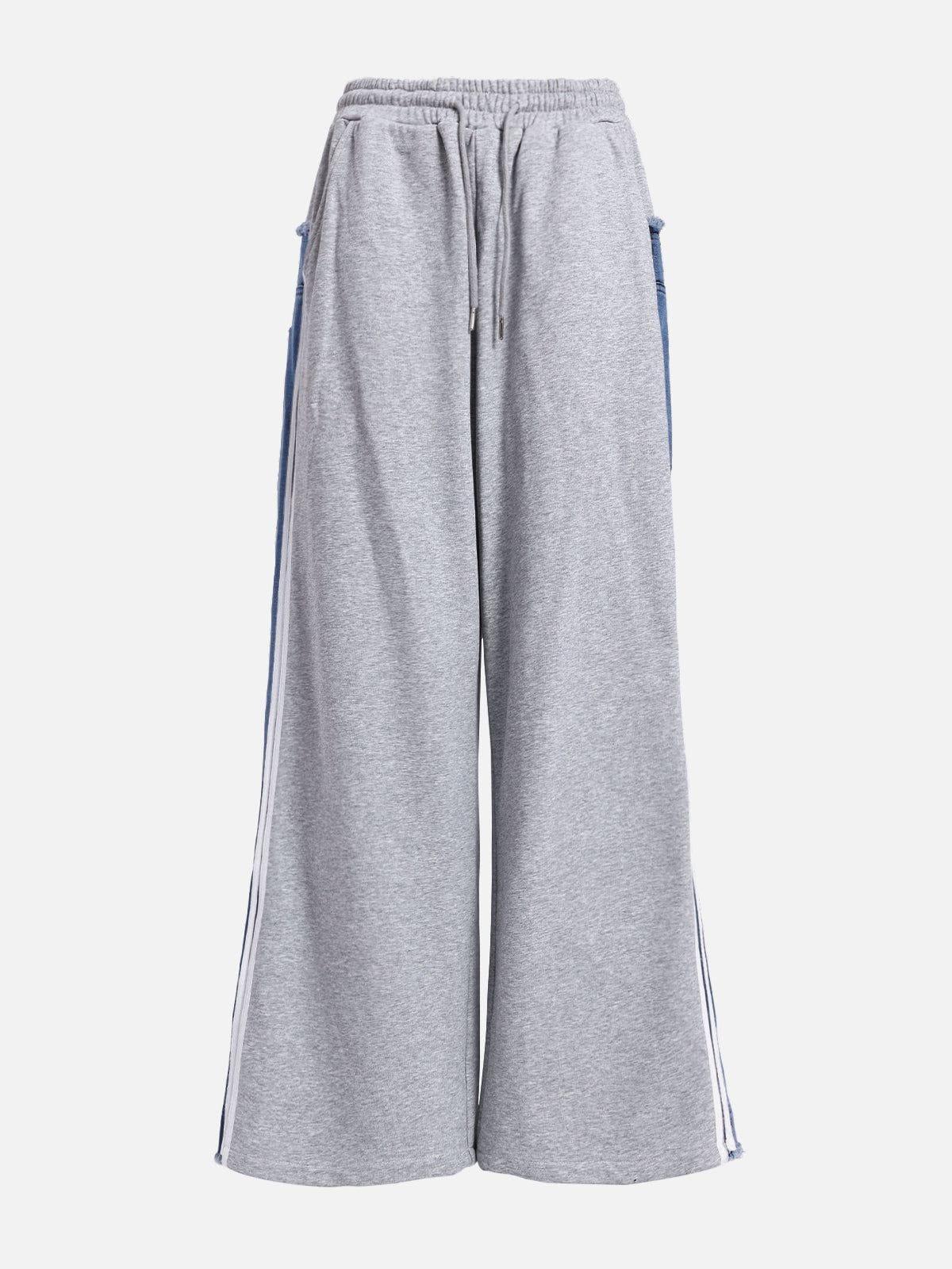 Aelfric Eden Denim Patchwork Sweatpants Product Image