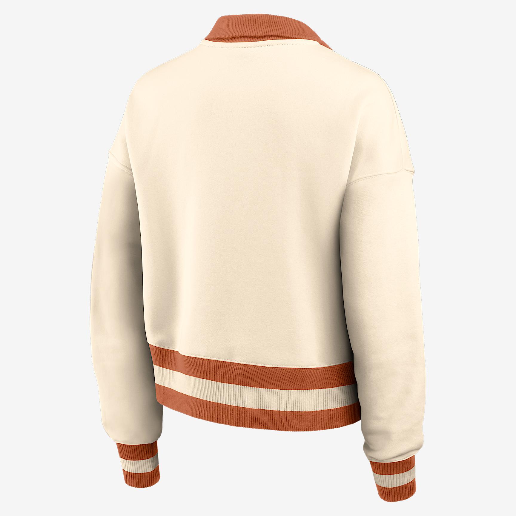 Clemson Legacy Nike Women's College Cropped 1/4-Zip Crew Product Image