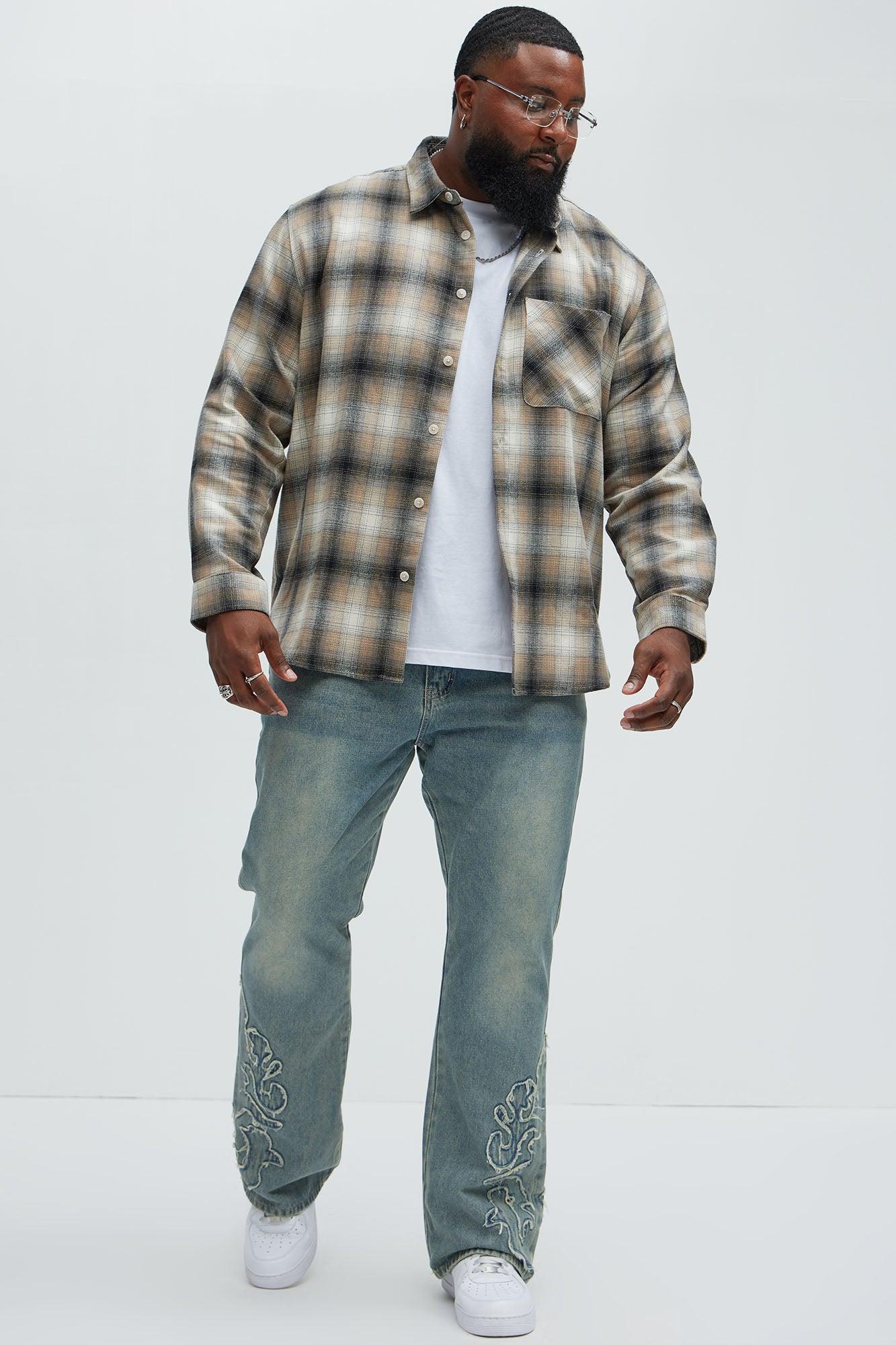 Dighton Plaid Shirt - Taupe/combo Male Product Image