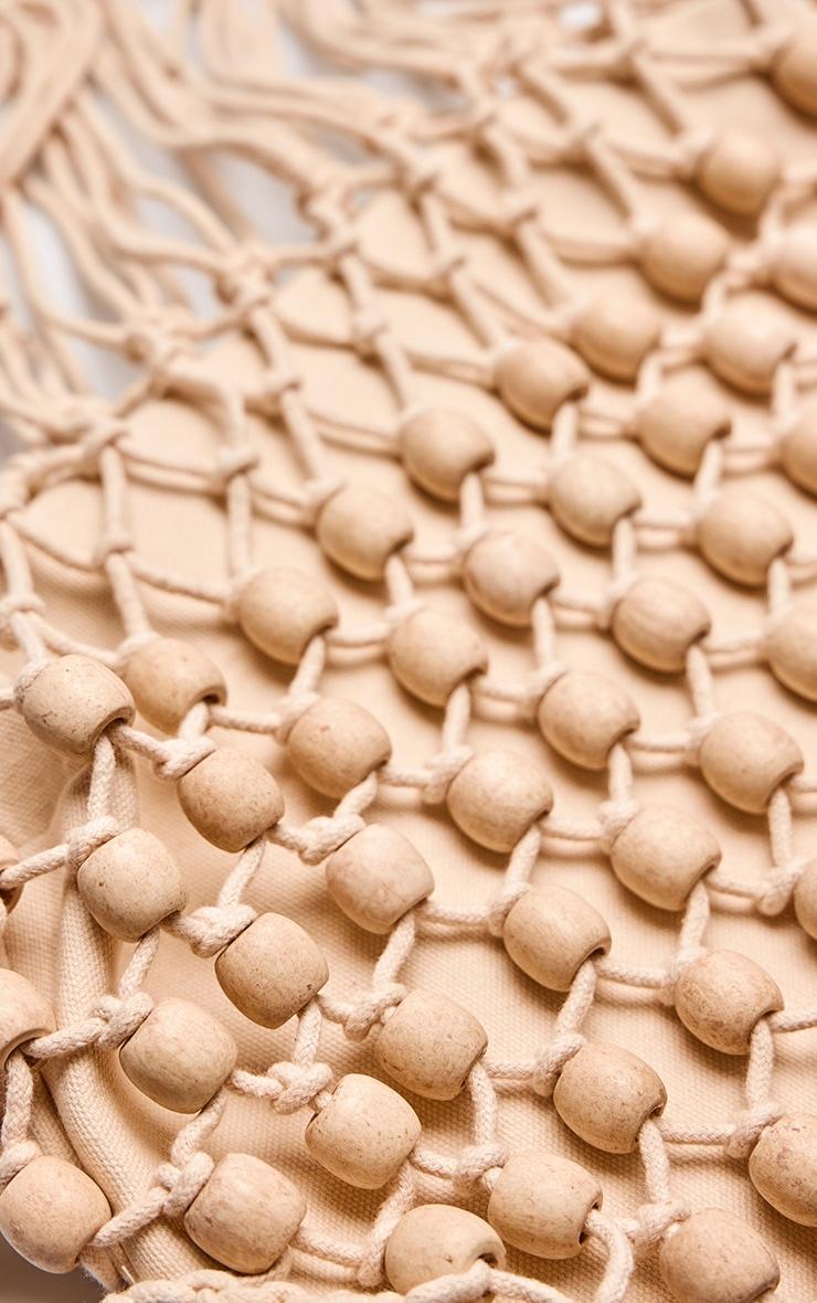 Cream Beaded Weave Clutch Bag Product Image