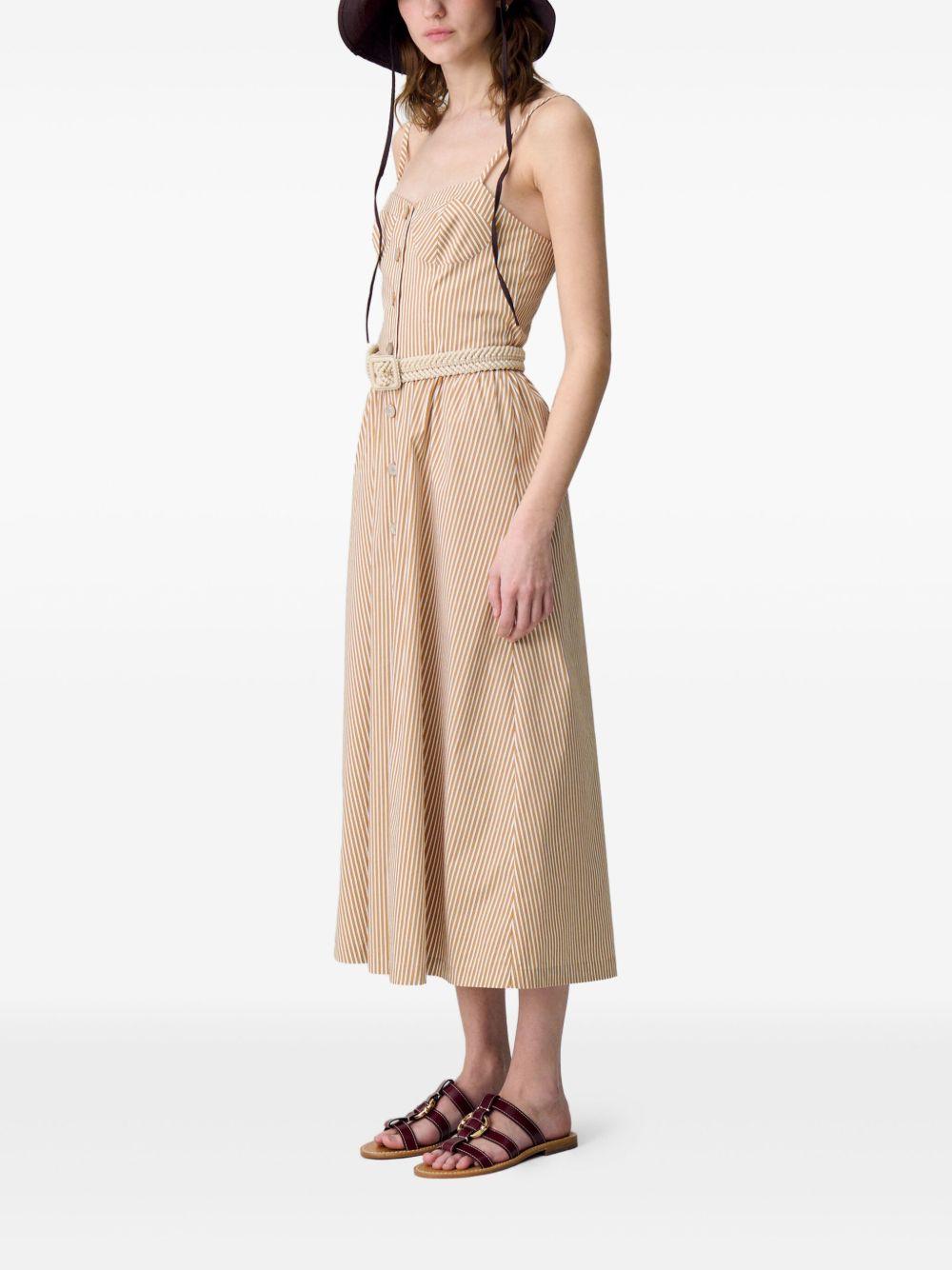 striped cotton dress Product Image