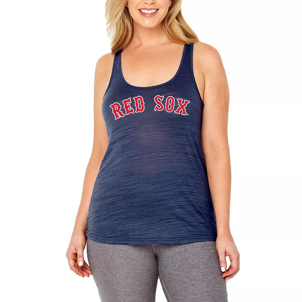 Women's Soft as a Grape Navy Boston Red Sox Plus Size Swing for the Fences Racerback Tank Top, Size: PLUS 2XL, Blue Product Image
