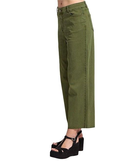 APNY Flat Front Wide Leg Cropped Pants Product Image