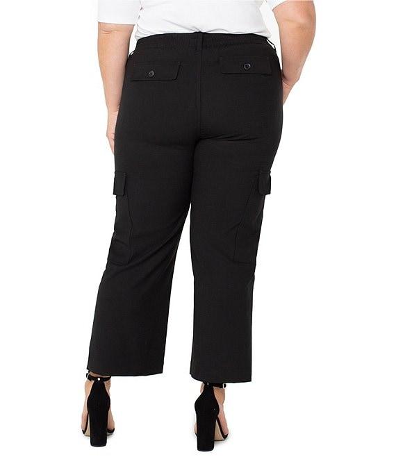 Liverpool Los Angeles Plus Size High Rise Cargo Cropped Pants Product Image
