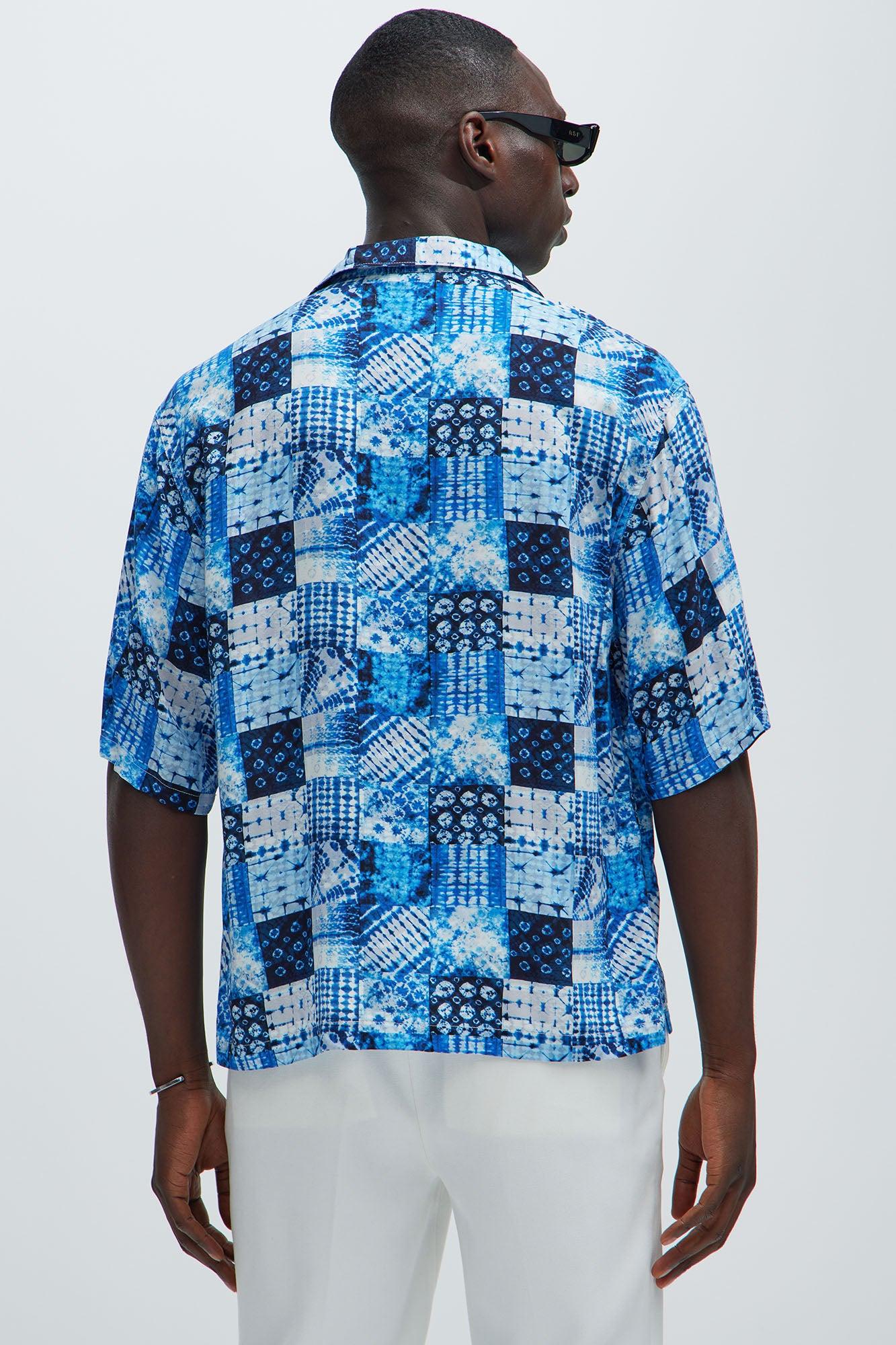 Nagoya Shibori Shirt - White/Blue Product Image
