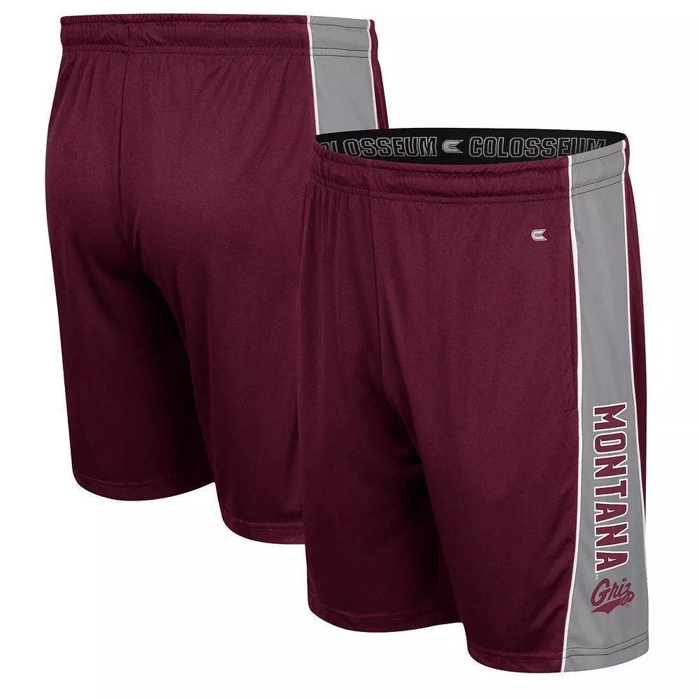 Men's Colosseum Maroon Montana Grizzlies Panel Shorts, Size: Medium, Mon Red Product Image
