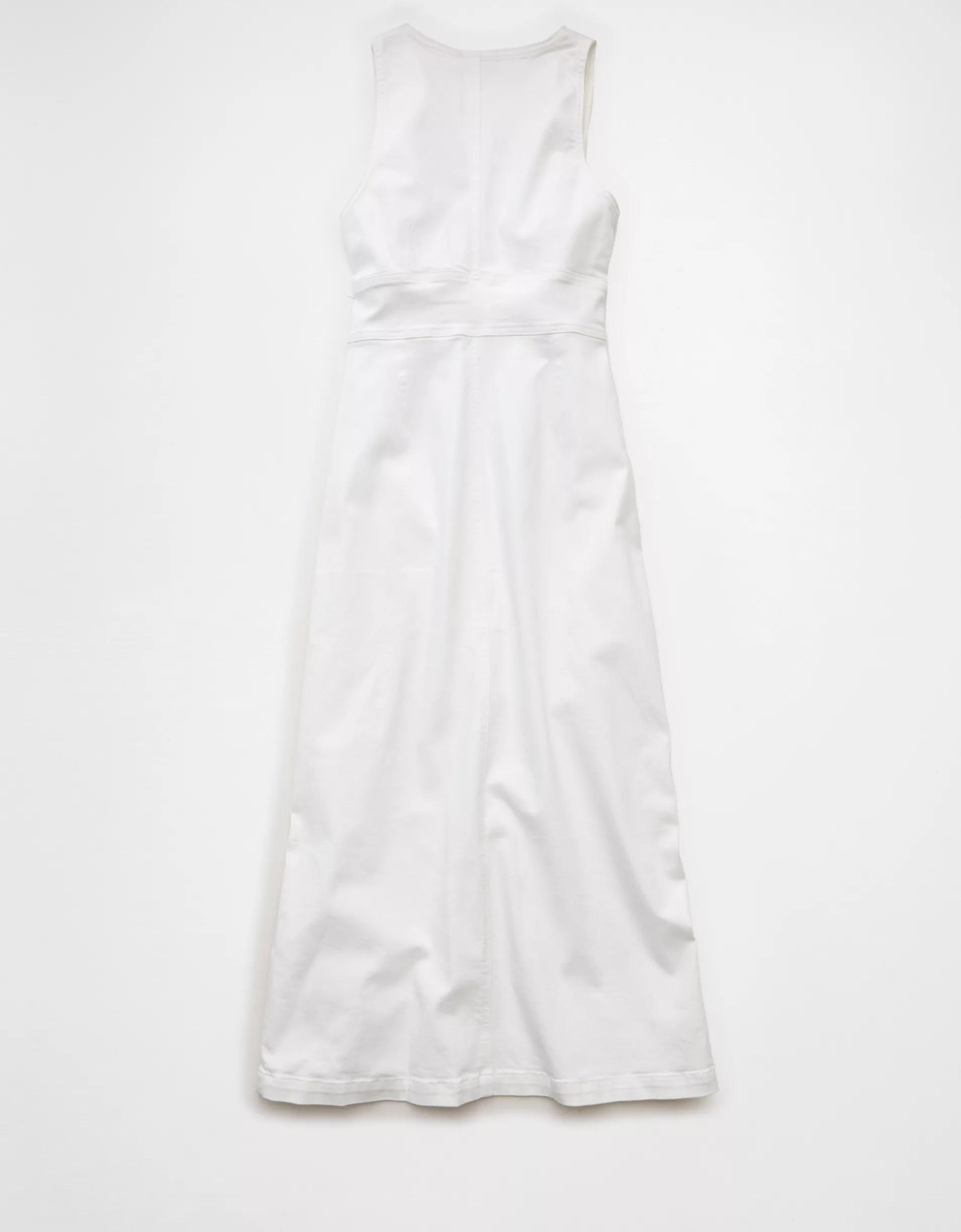 AE V-Neck Denim Maxi Dress Product Image