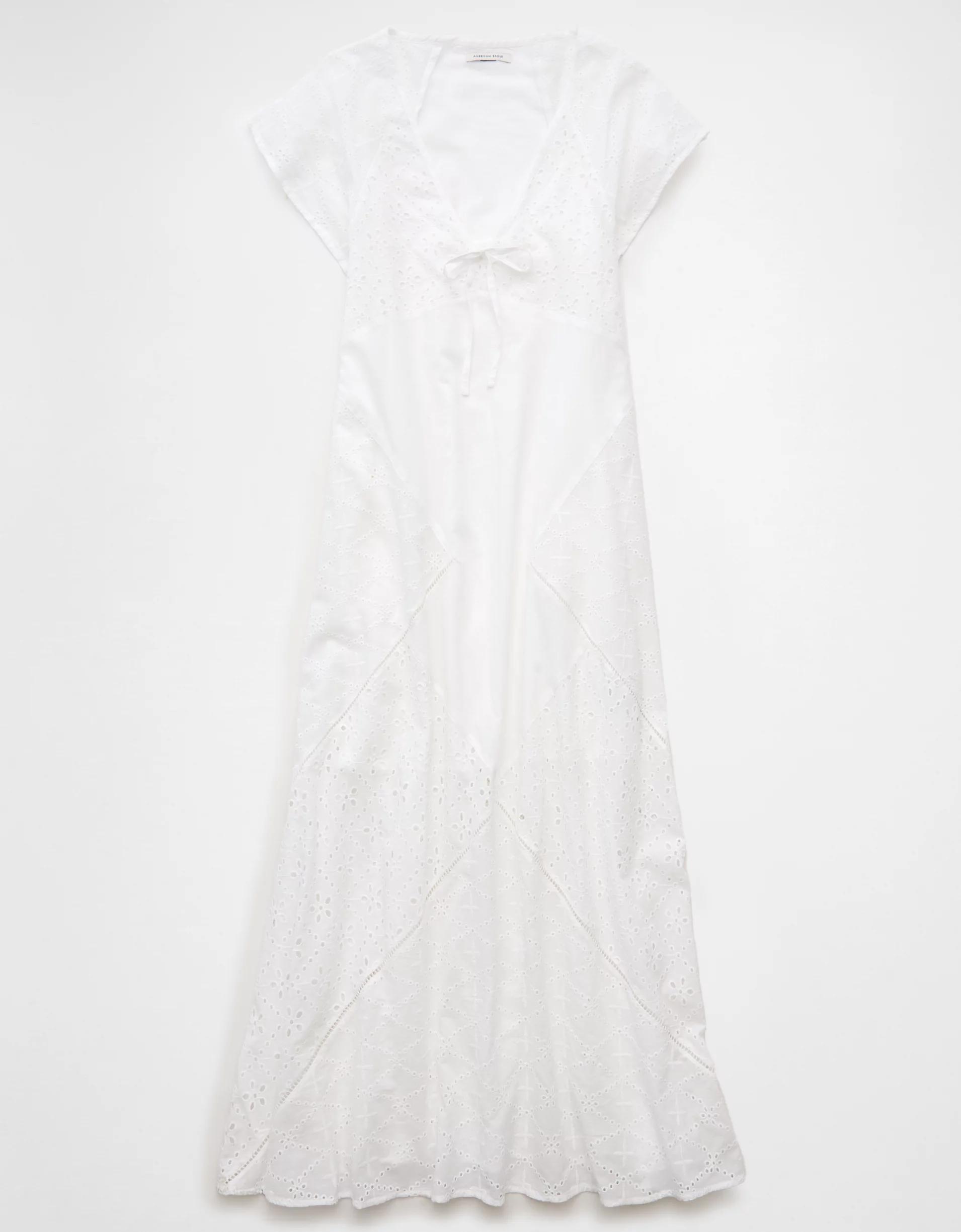 AE Flutter Sleeve Eyelet Maxi Dress Product Image