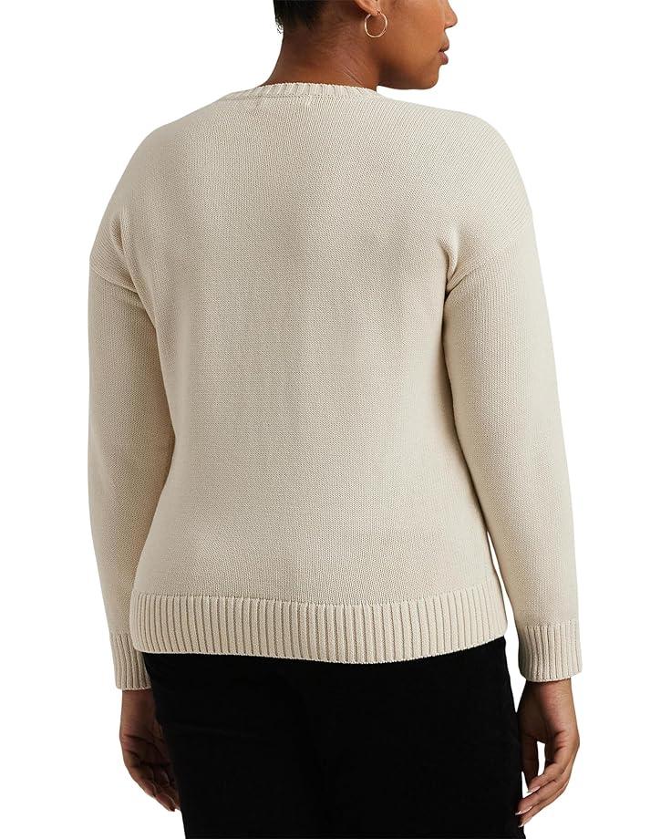 Cable-Knit Cotton-Blend Boatneck Sweater Product Image
