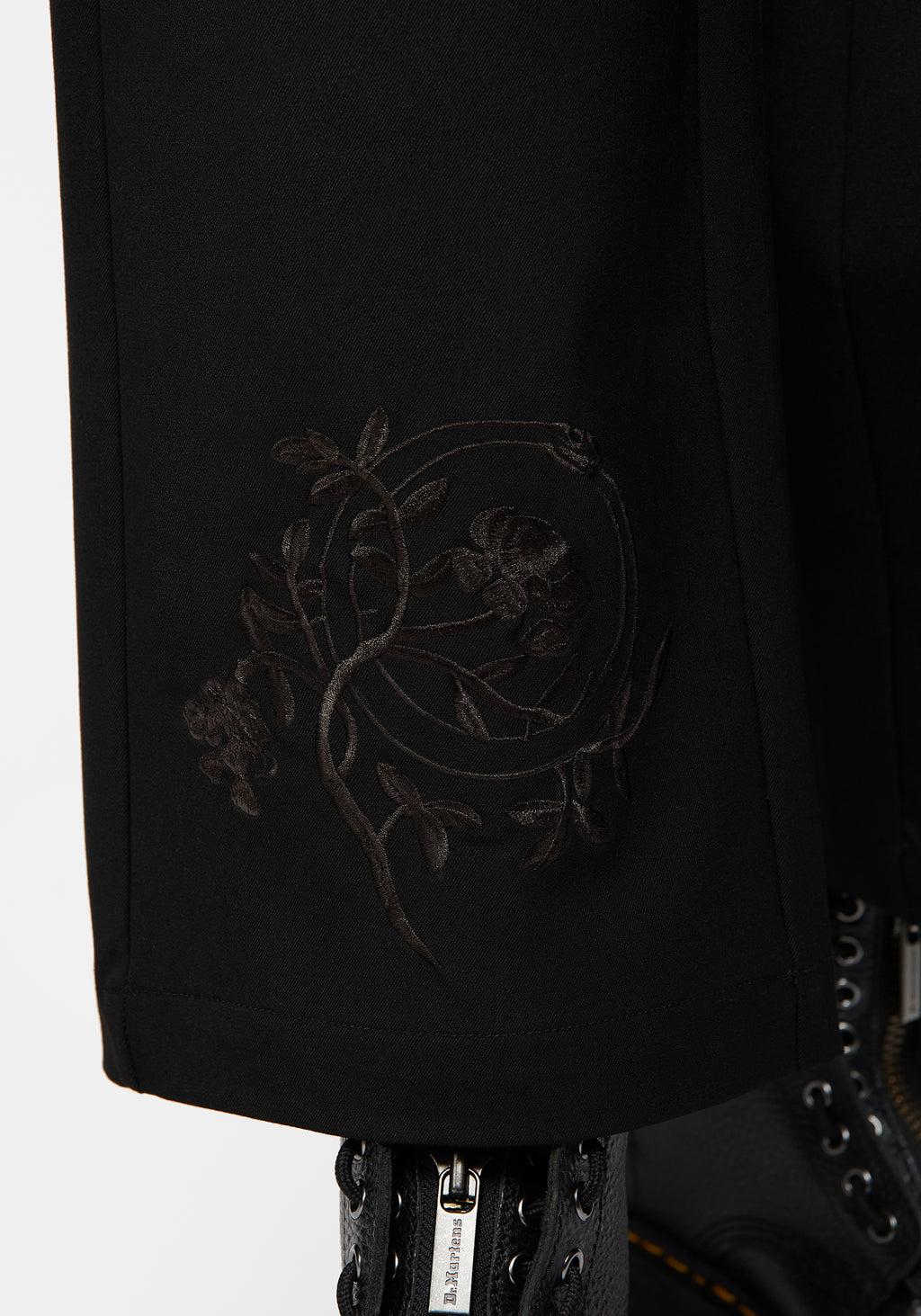 Amalthea Embroidered Tailored Wide Leg Trousers Product Image