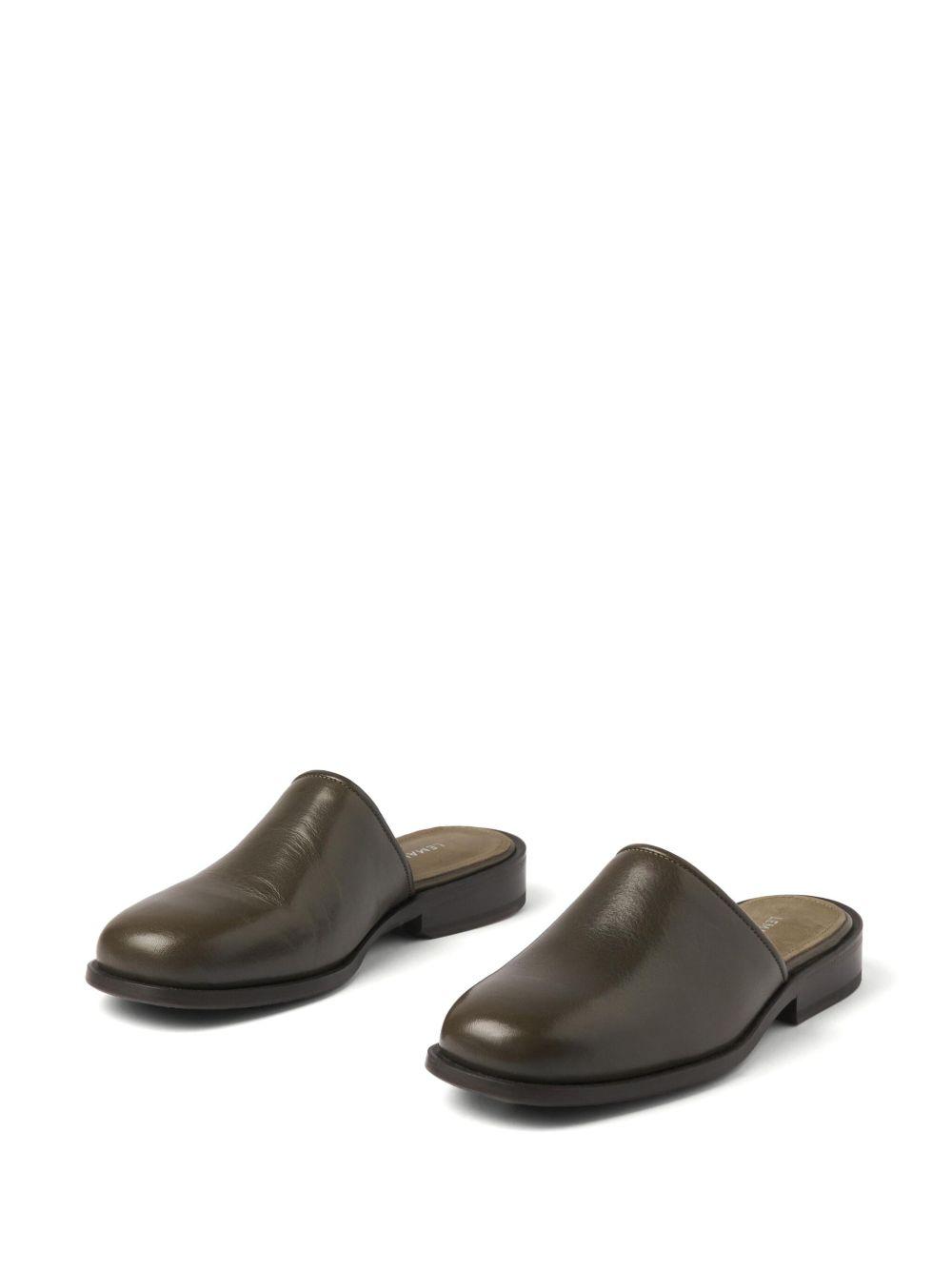 square-toe leather mules Product Image