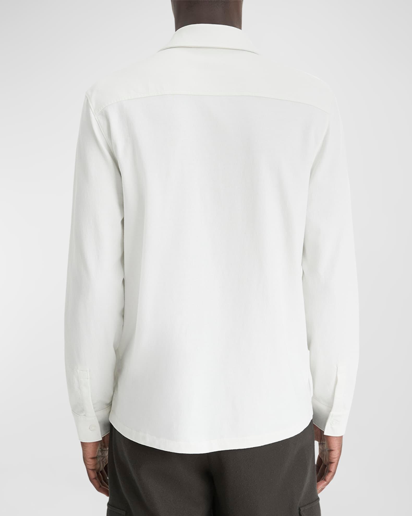 Men's Sueded Jersey Casual Button-Down Shirt Product Image