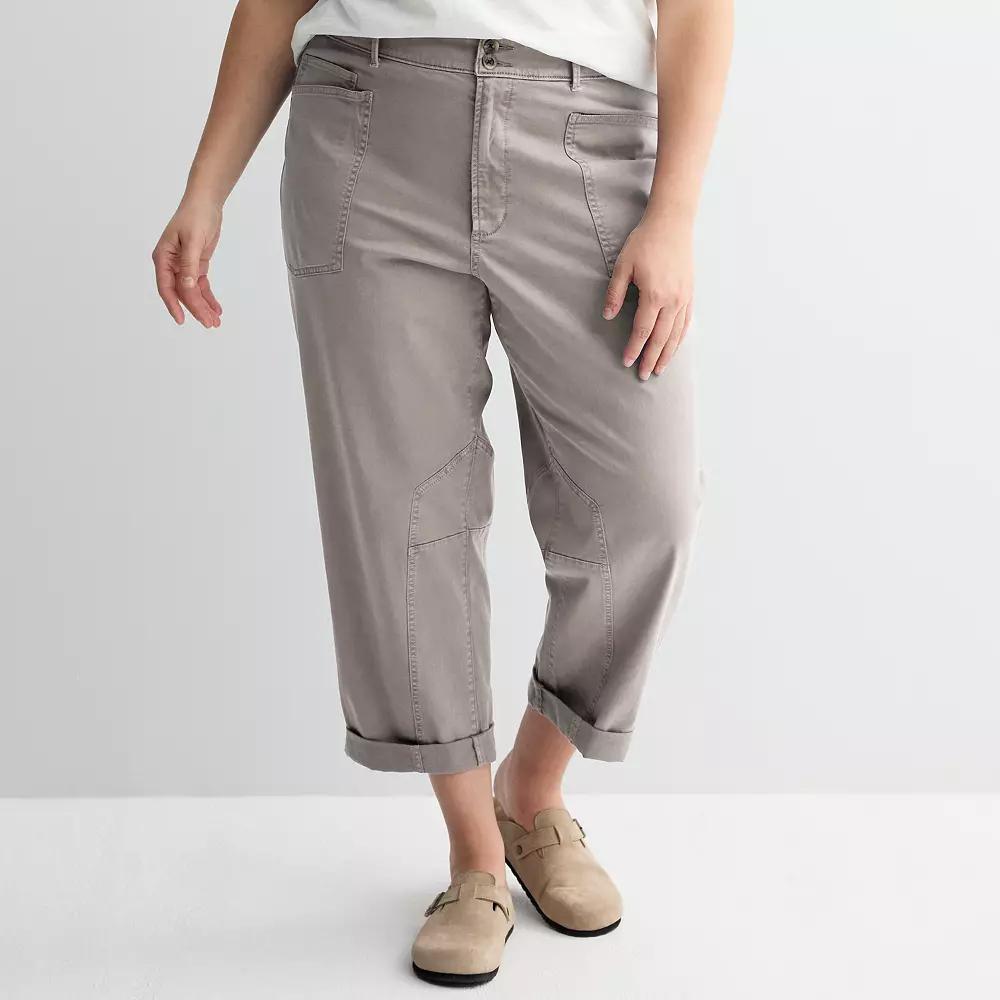 Plus Size Sonoma Goods For Life® Fashion Ankle Utility Pants, Women's, Size: 24 W, Cloud Animal Product Image
