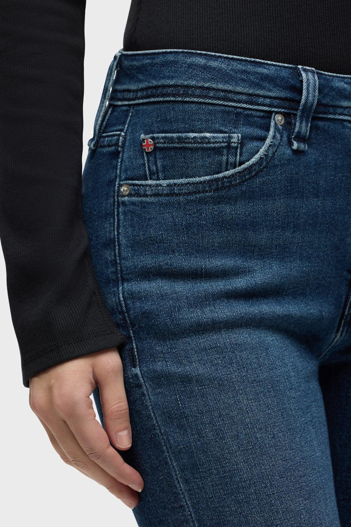 Barbara High-Rise Bootcut w/ Flap Jean Female Product Image