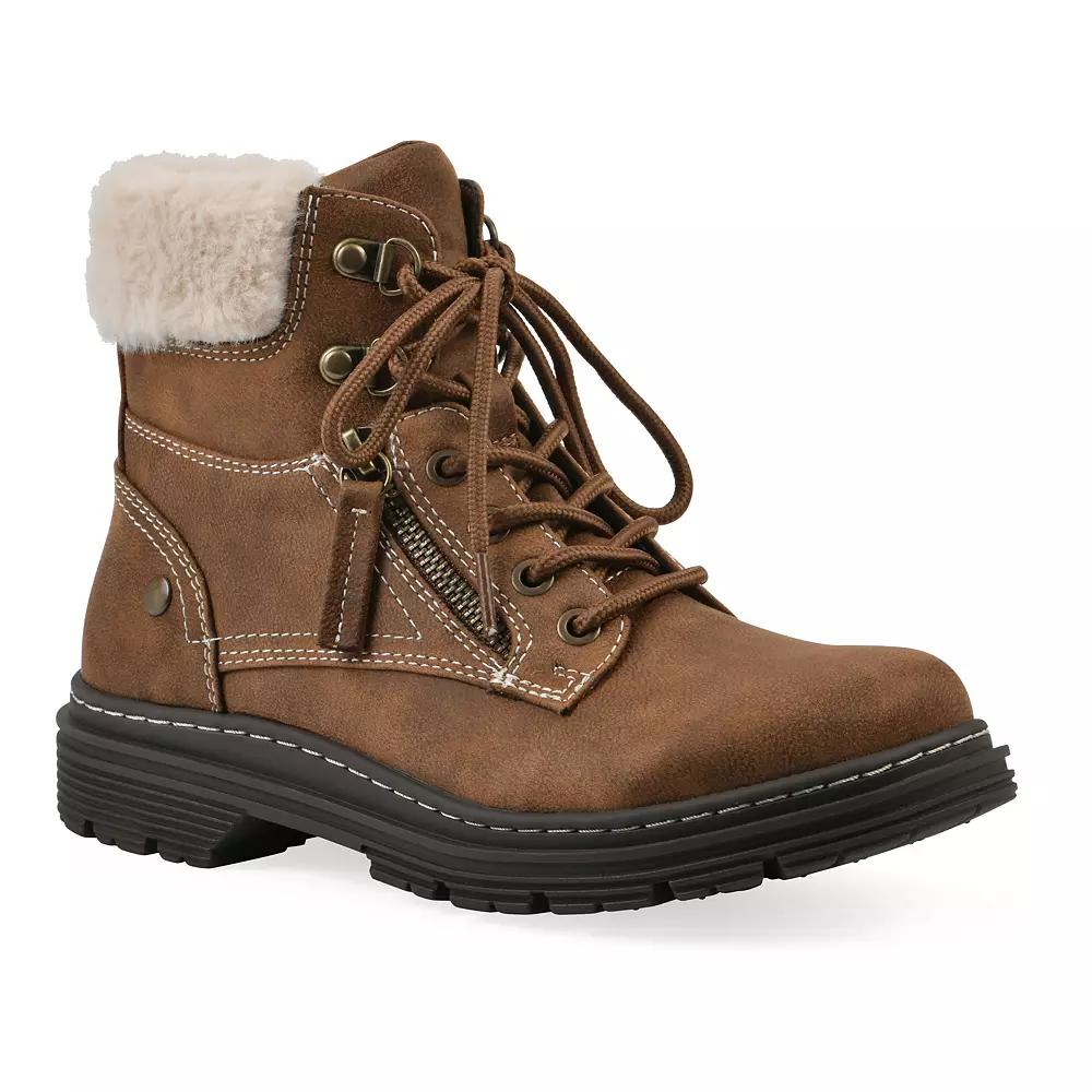 Cliffs by White Mountain Powell Women's City Hiker Boots, Size: 6, Red Fabric Product Image