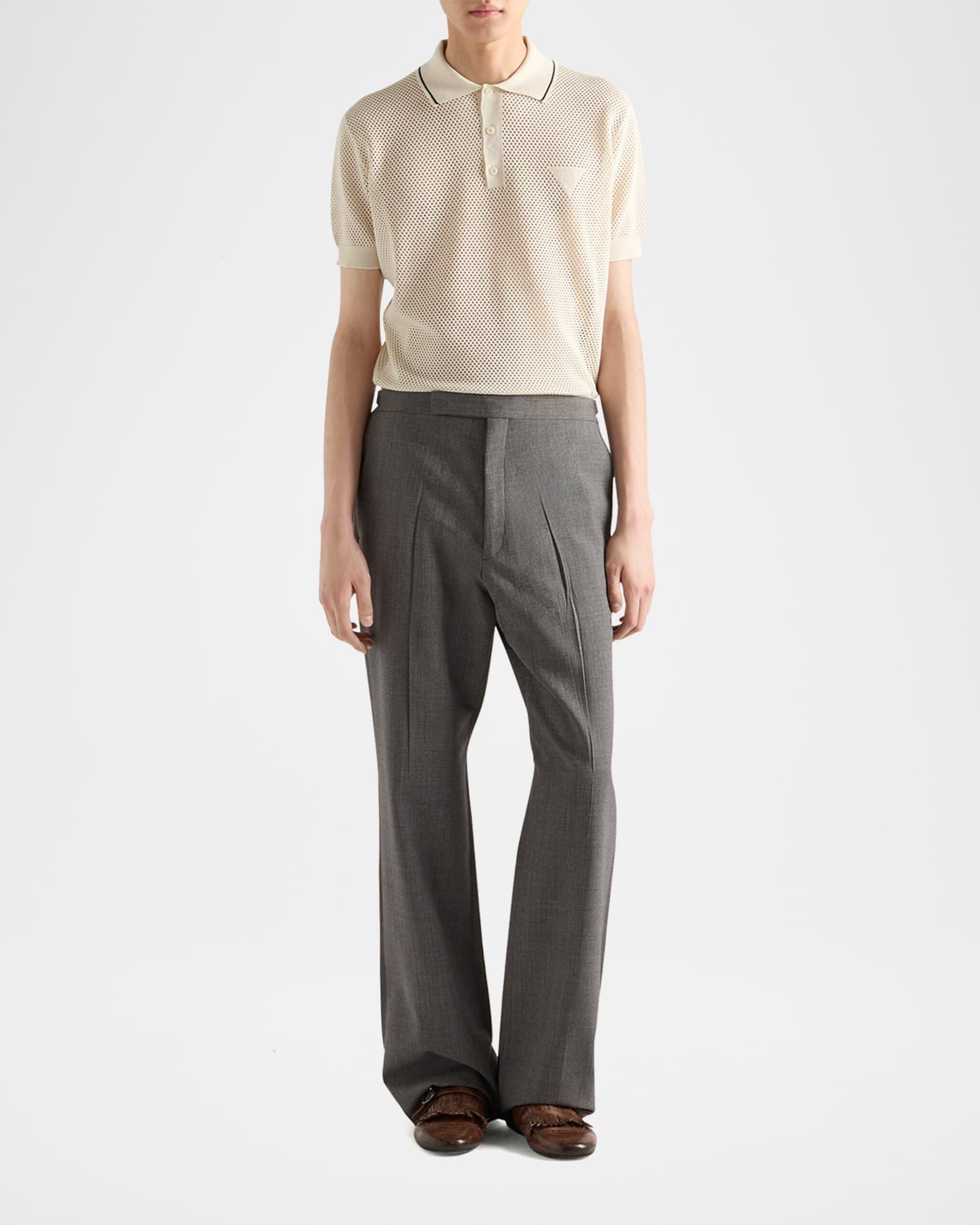 Men's Mesh Knit Polo Shirt Product Image