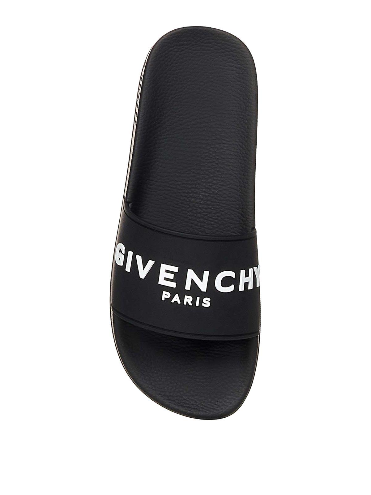 Black Logo-Print Pool Slides Product Image