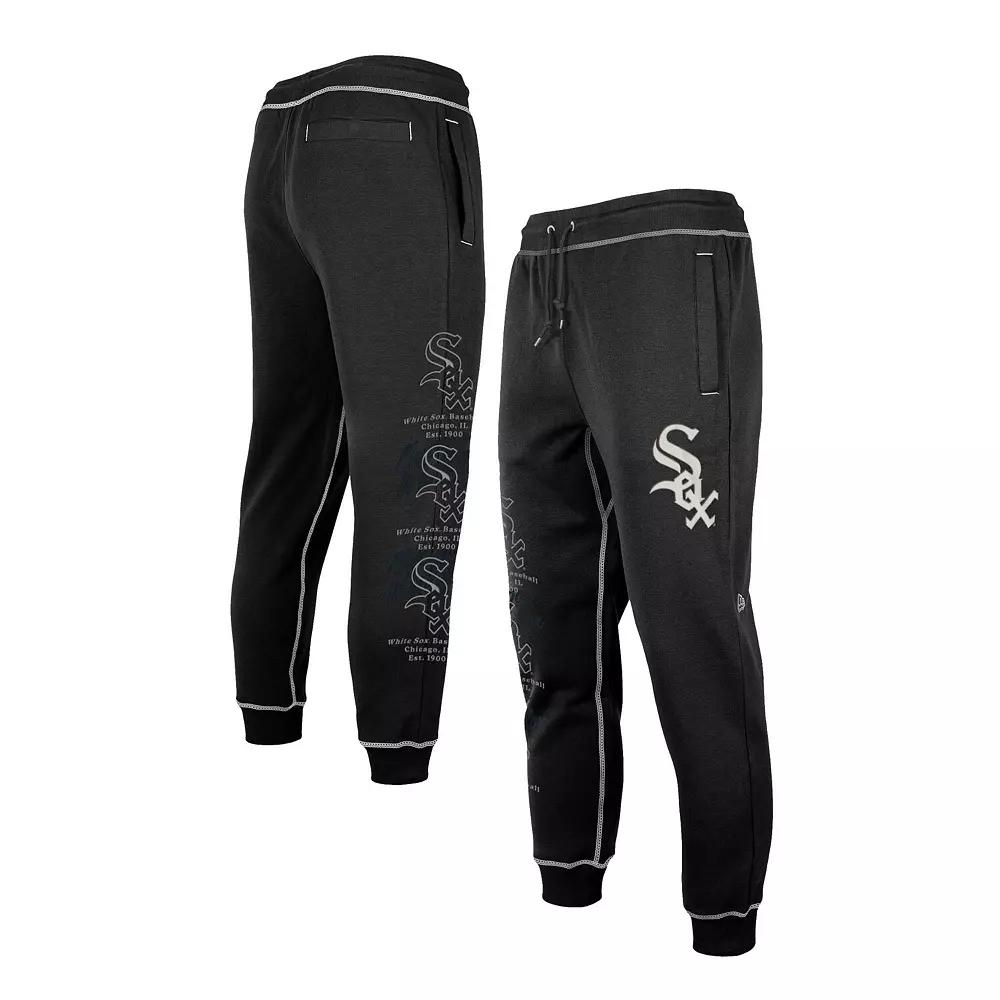 Men's New Era Black Chicago White Sox Team Split Jogger Pants,  Product Image