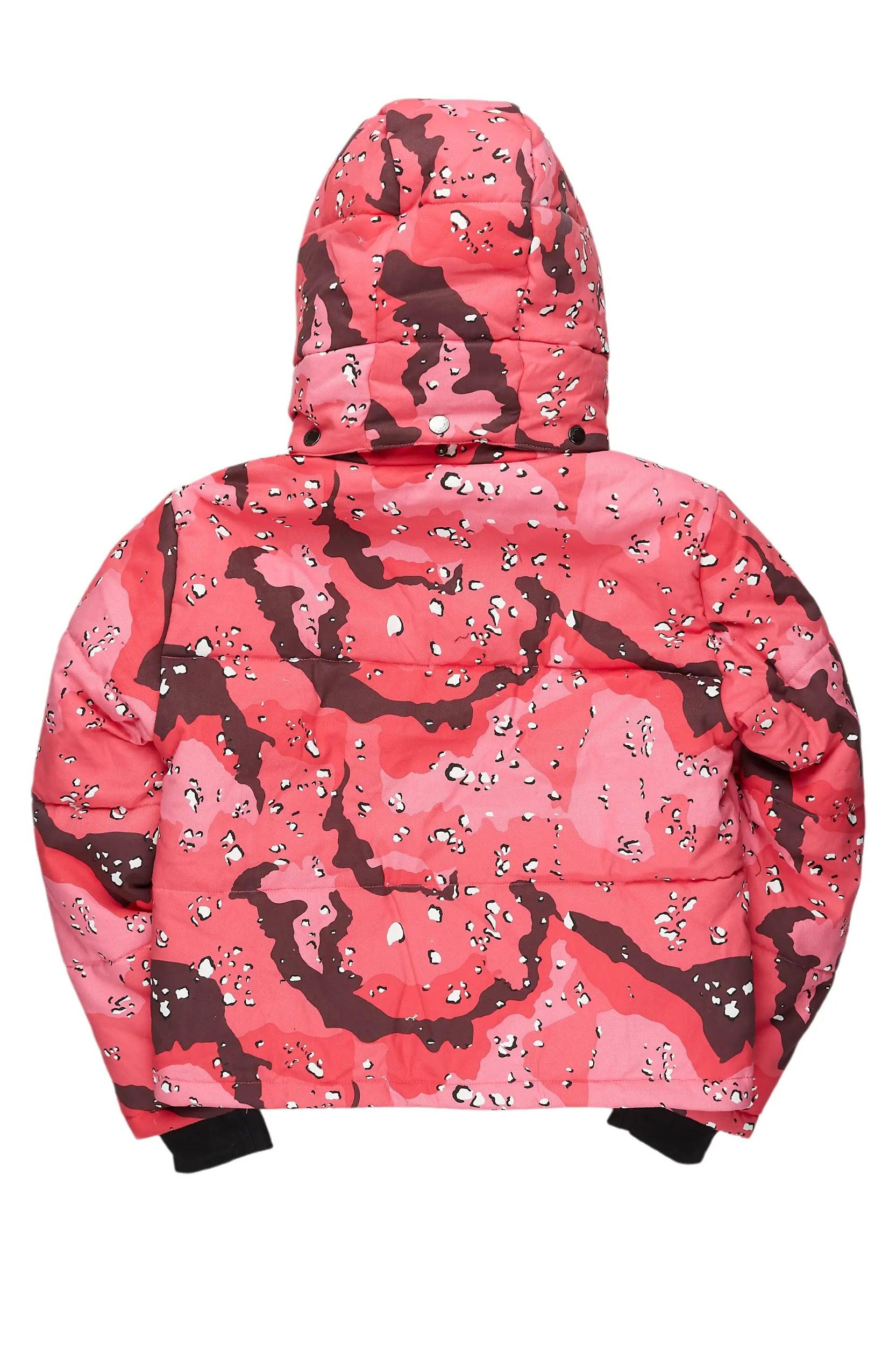 Porchea Pink Camo Puffer Jacket Female Product Image