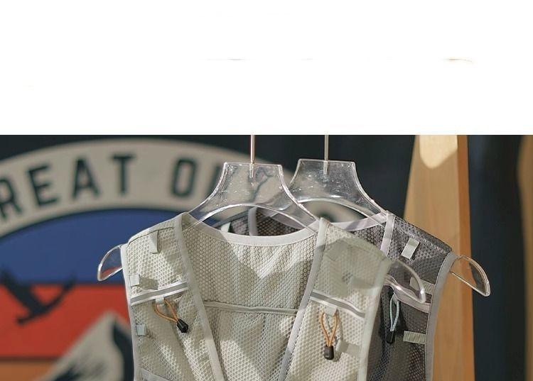 V-Neck Panel Mesh Crop Buckle Cargo Vest Product Image