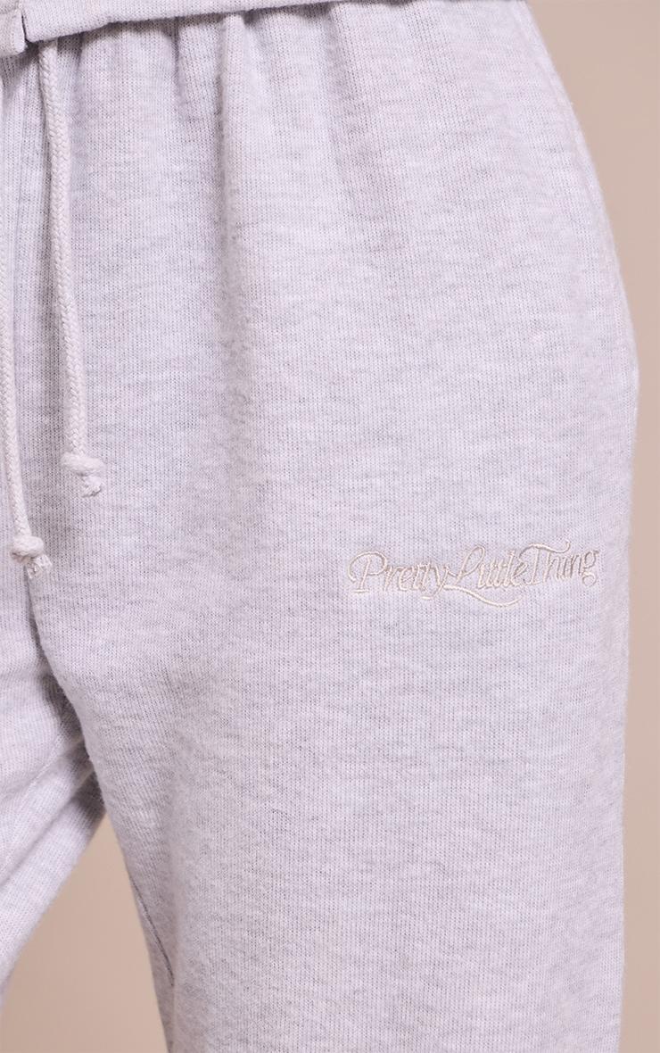 Tall Grey Embroidered Supersoft Cuffed Sweatpants Product Image