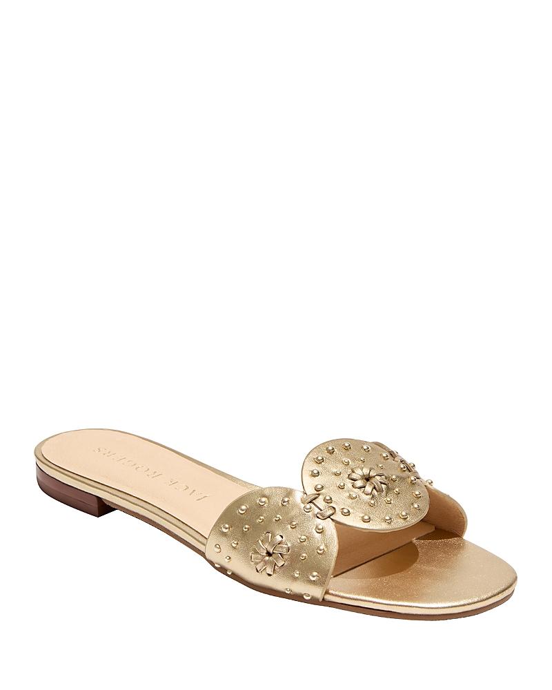 Jack Rogers Womens Ellis Almond Toe Stud Detail Flat Sandals Product Image