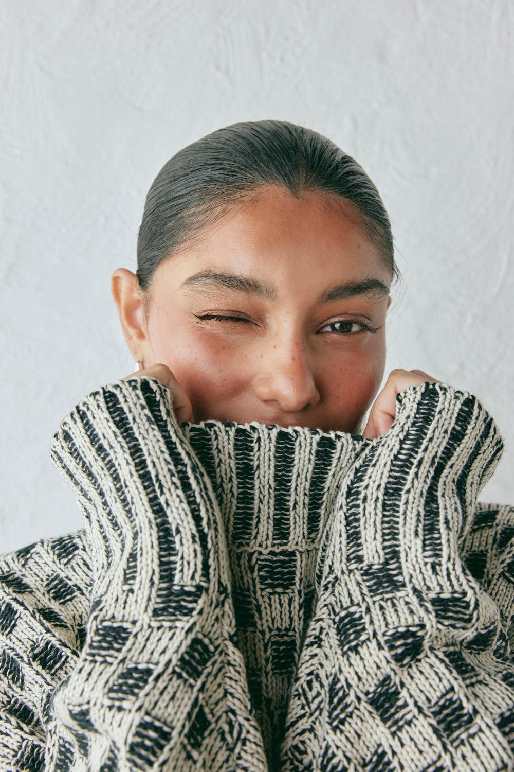 Sam Knit Jumper Check Product Image