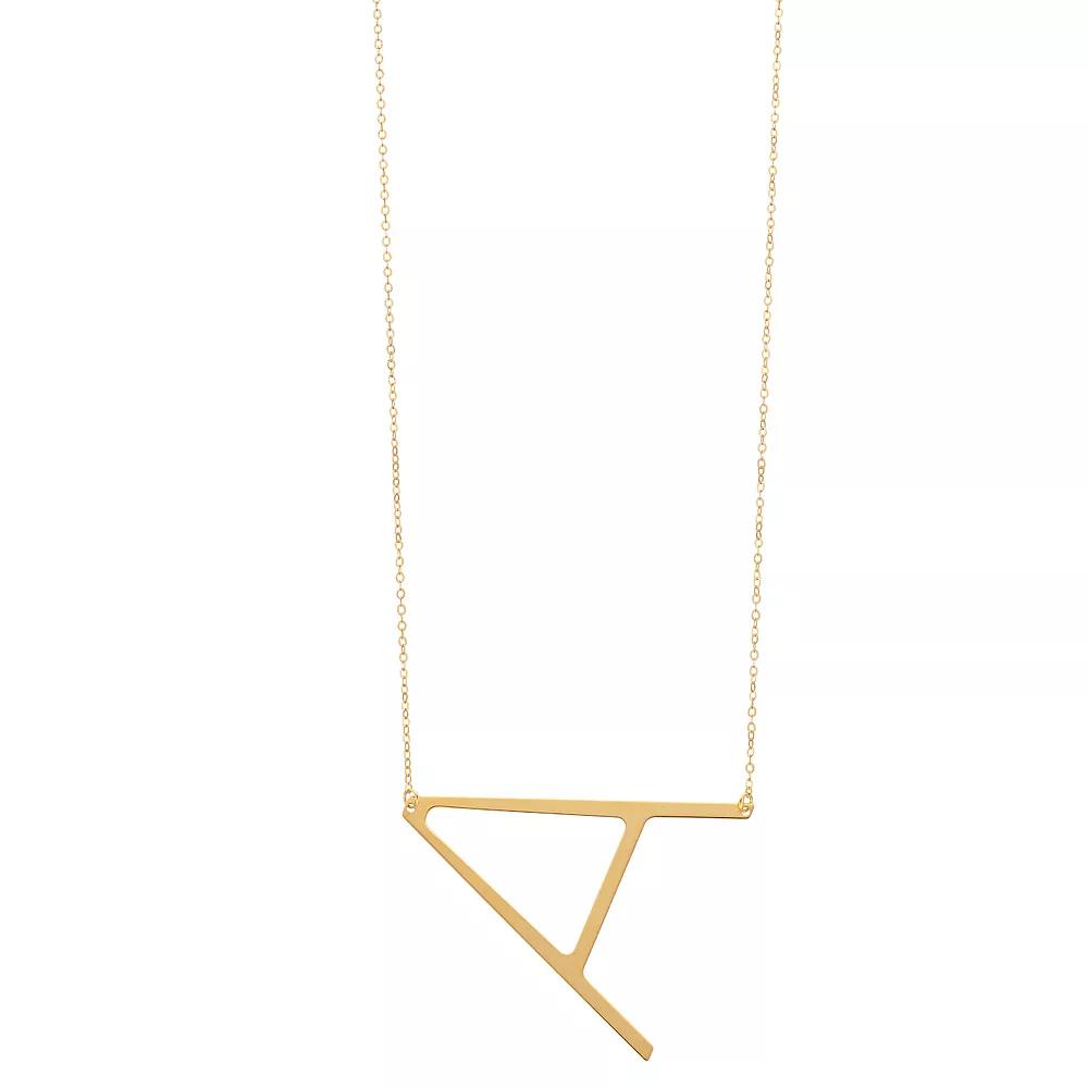 14K Gold Initial Necklace, Women's, Size: 18", 14k Gold M Product Image