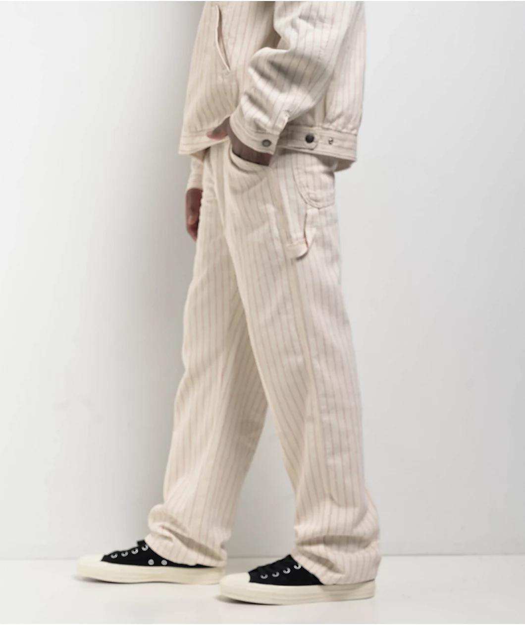Dickies Service Cream & Red Carpenter Pants Product Image