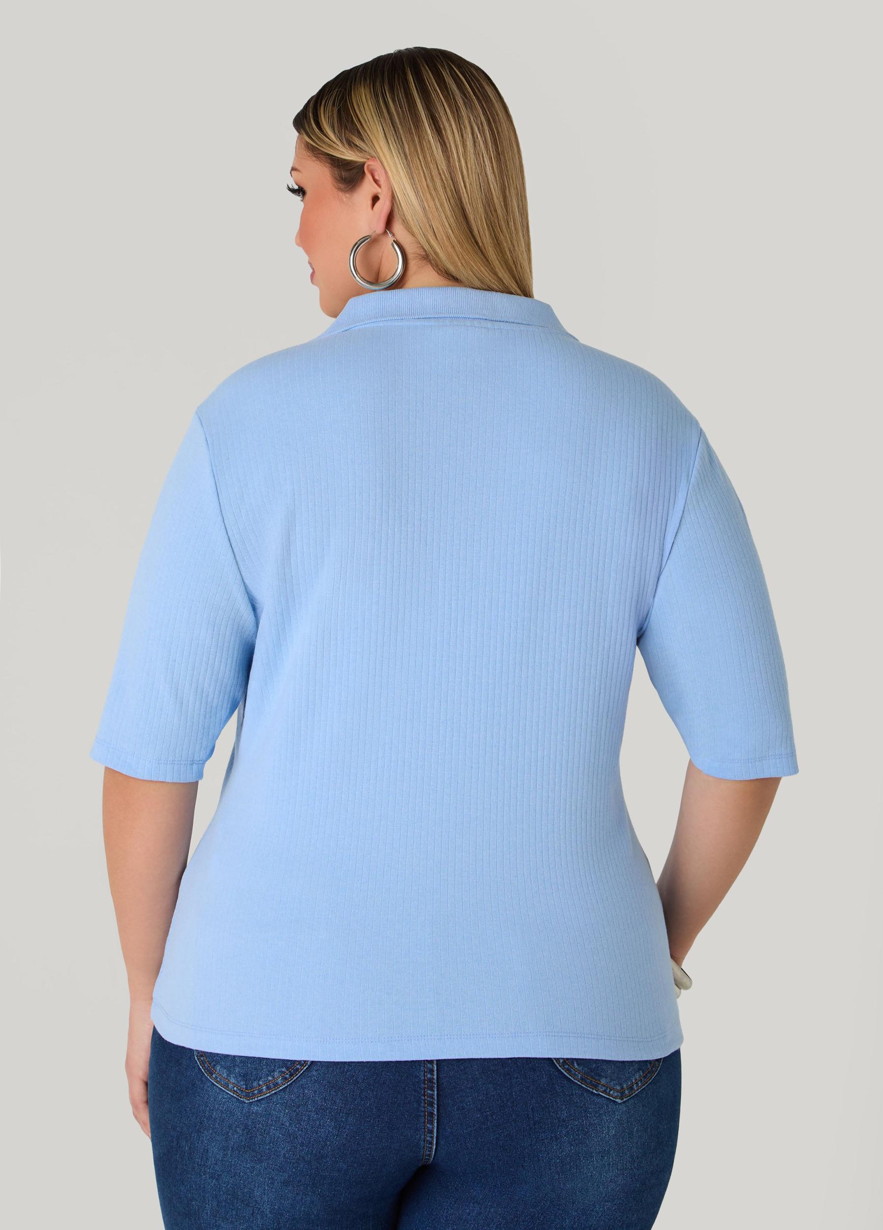 V Neck Ribbed Top Product Image