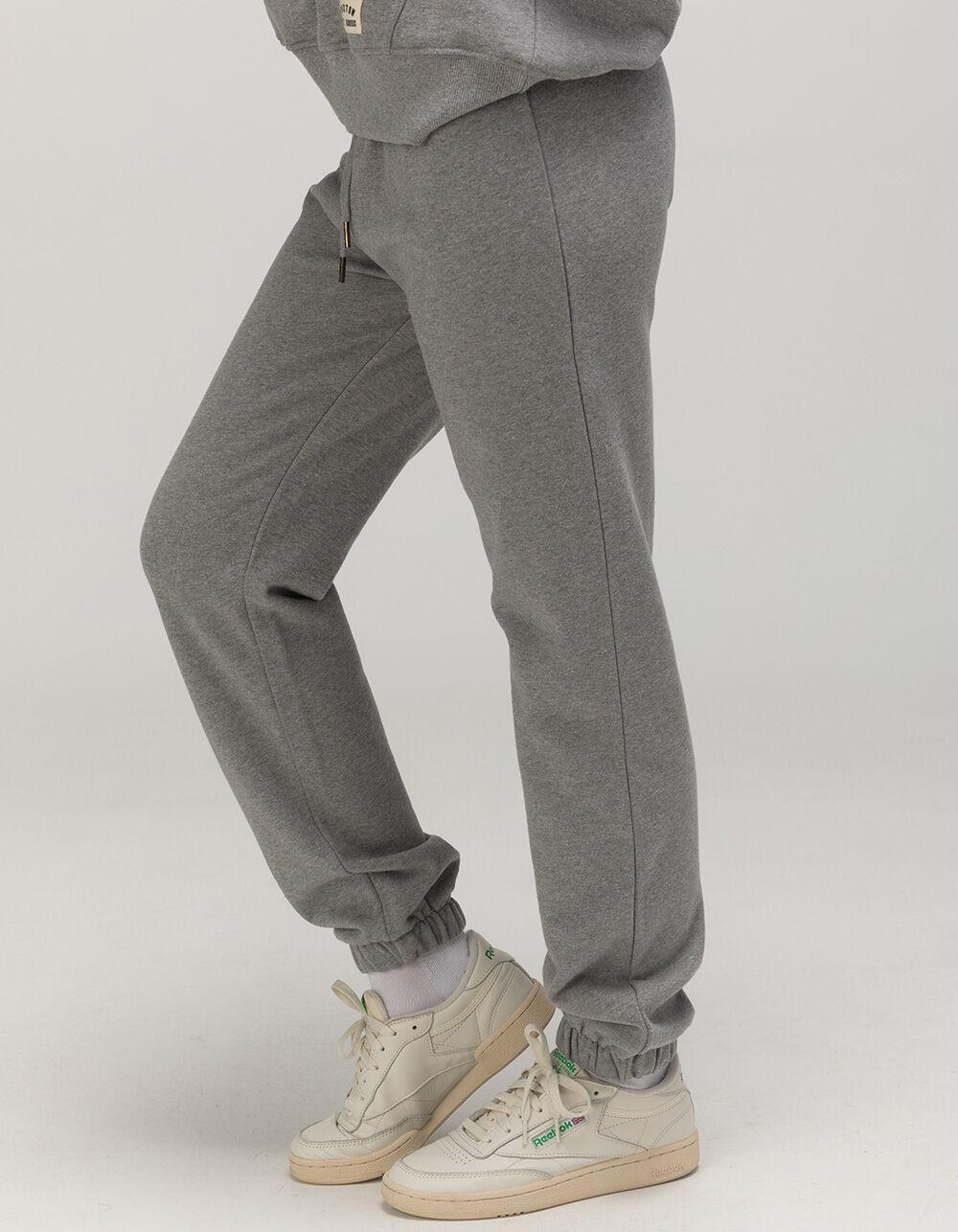 BRIXTON Cross Loop French Terry Womens Jogger Sweatpants - HEATHER GRAY Product Image