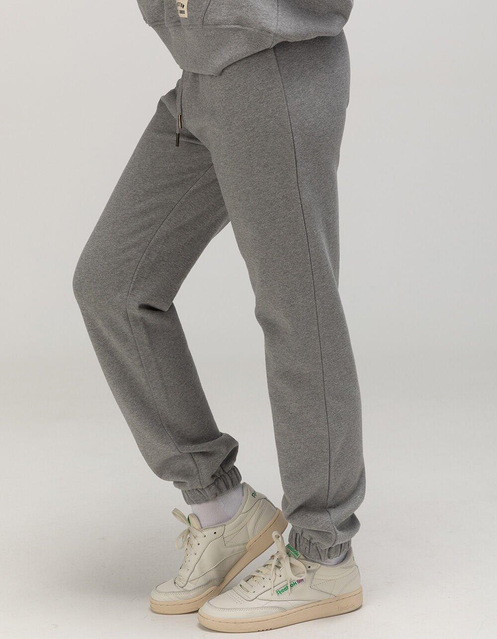 BRIXTON Cross Loop French Terry Womens Jogger Sweatpants - HEATHER GRAY Product Image