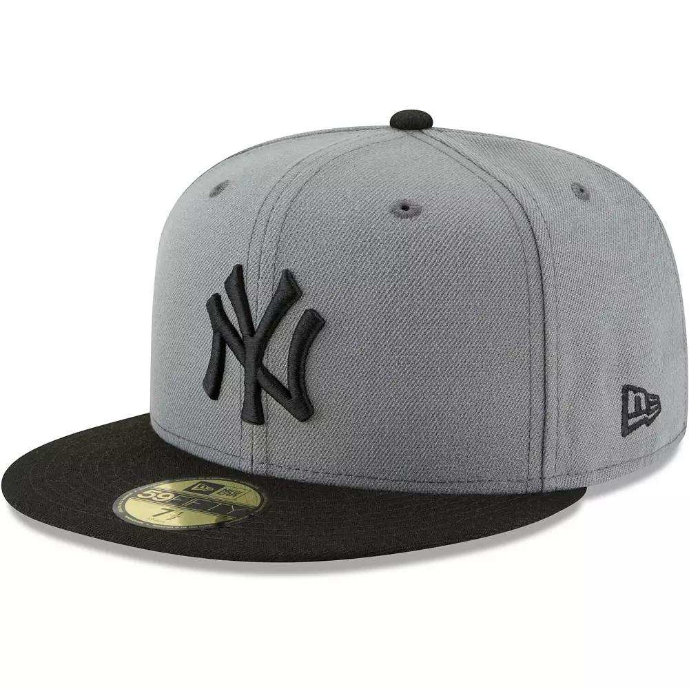 Men's New Era Gray/Black New York Yankees Two-Tone 59FIFTY Fitted Hat,  Product Image