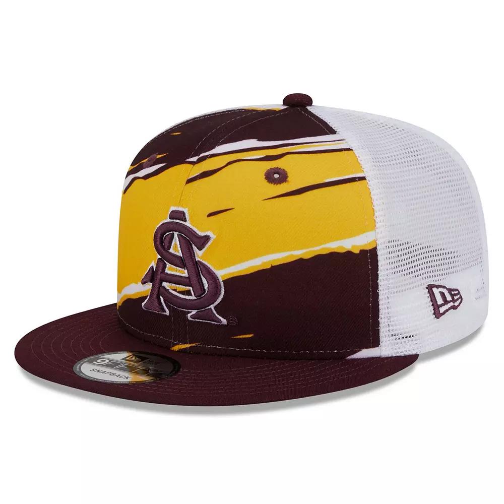 Men's New Era Maroon Arizona State Sun Devils Tear Trucker 9FIFTY Snapback Hat, Red Product Image