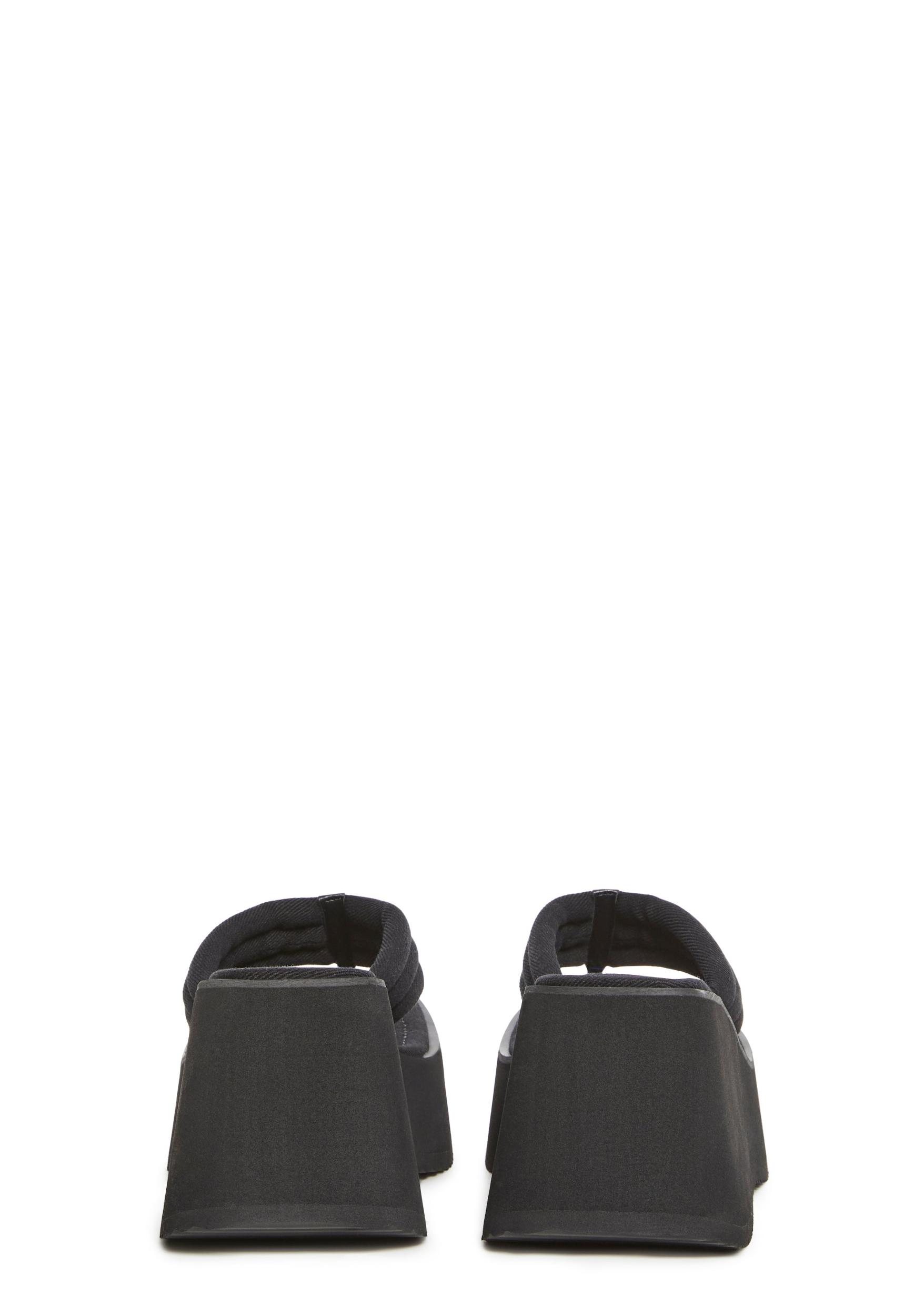 Summer Platform Flip FLops Current Mood - Black Product Image
