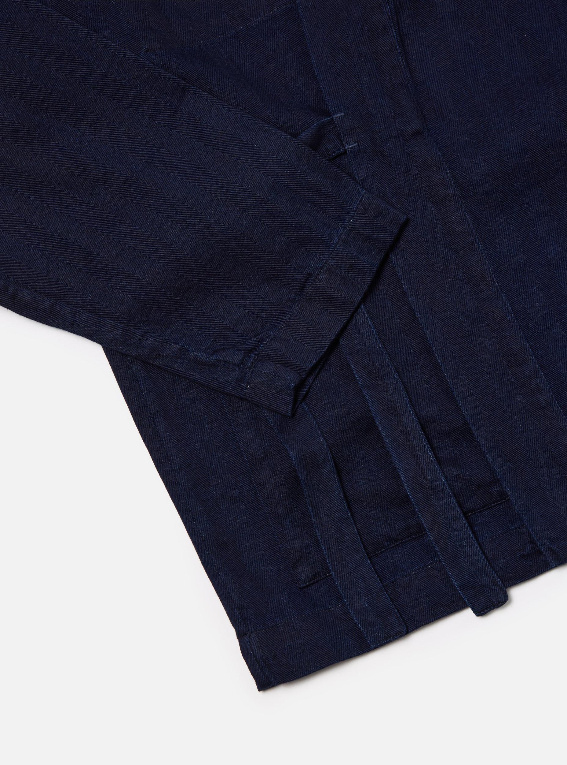 Indigo Herringbone Denim Kyoto Work Jacket Product Image