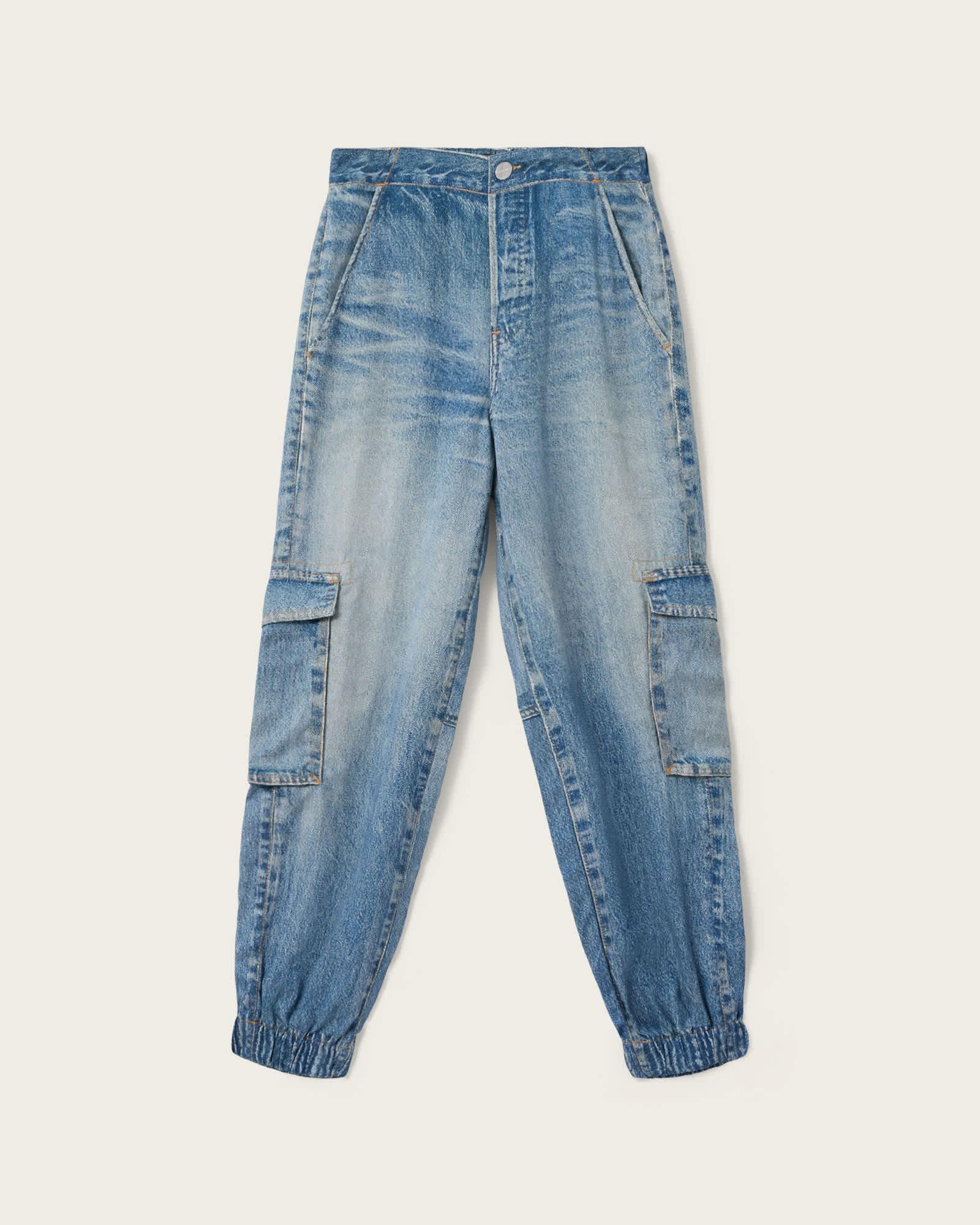Selma Illusion Pants ILLUSION INDIGO | ALLSAINTS US Product Image