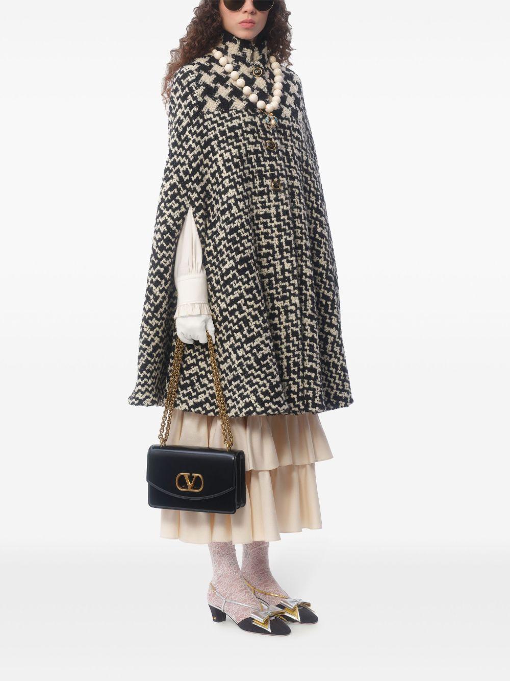 Geometric tweed cape Product Image