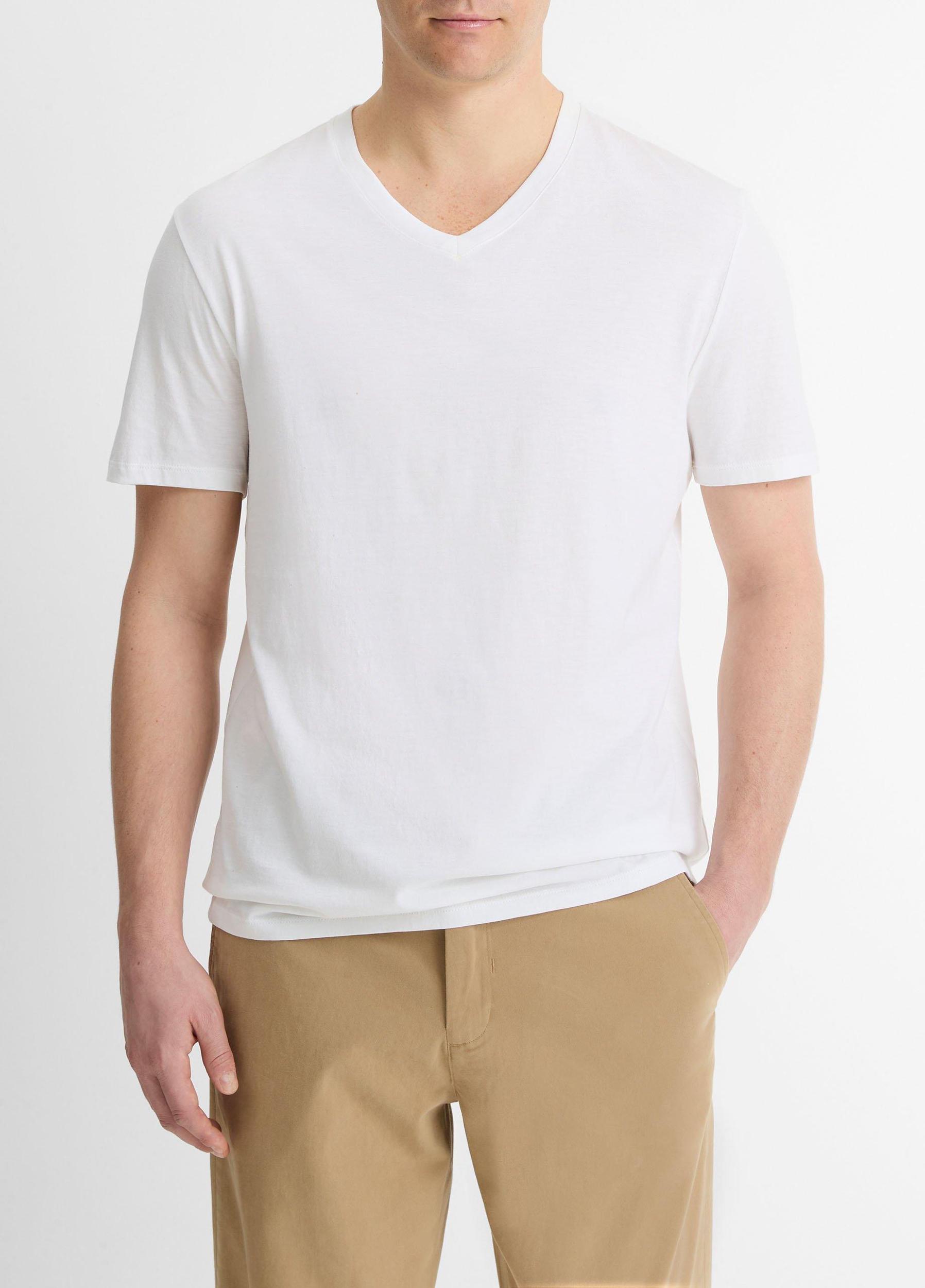 Pima Cotton V-Neck T-Shirt Product Image