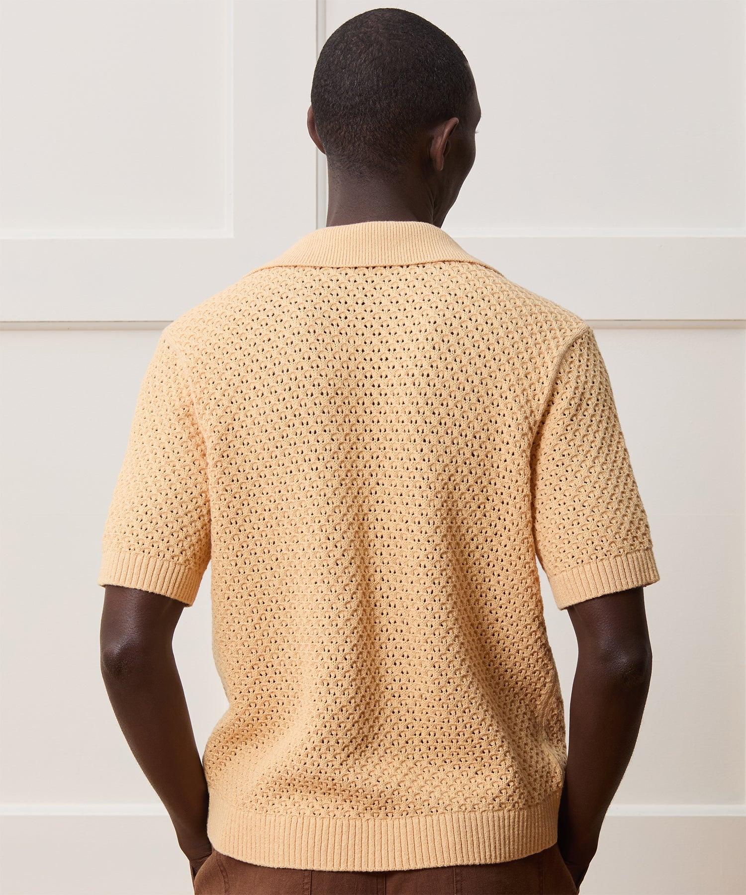 Relaxed Open-Knit Montauk Sweater Polo Product Image