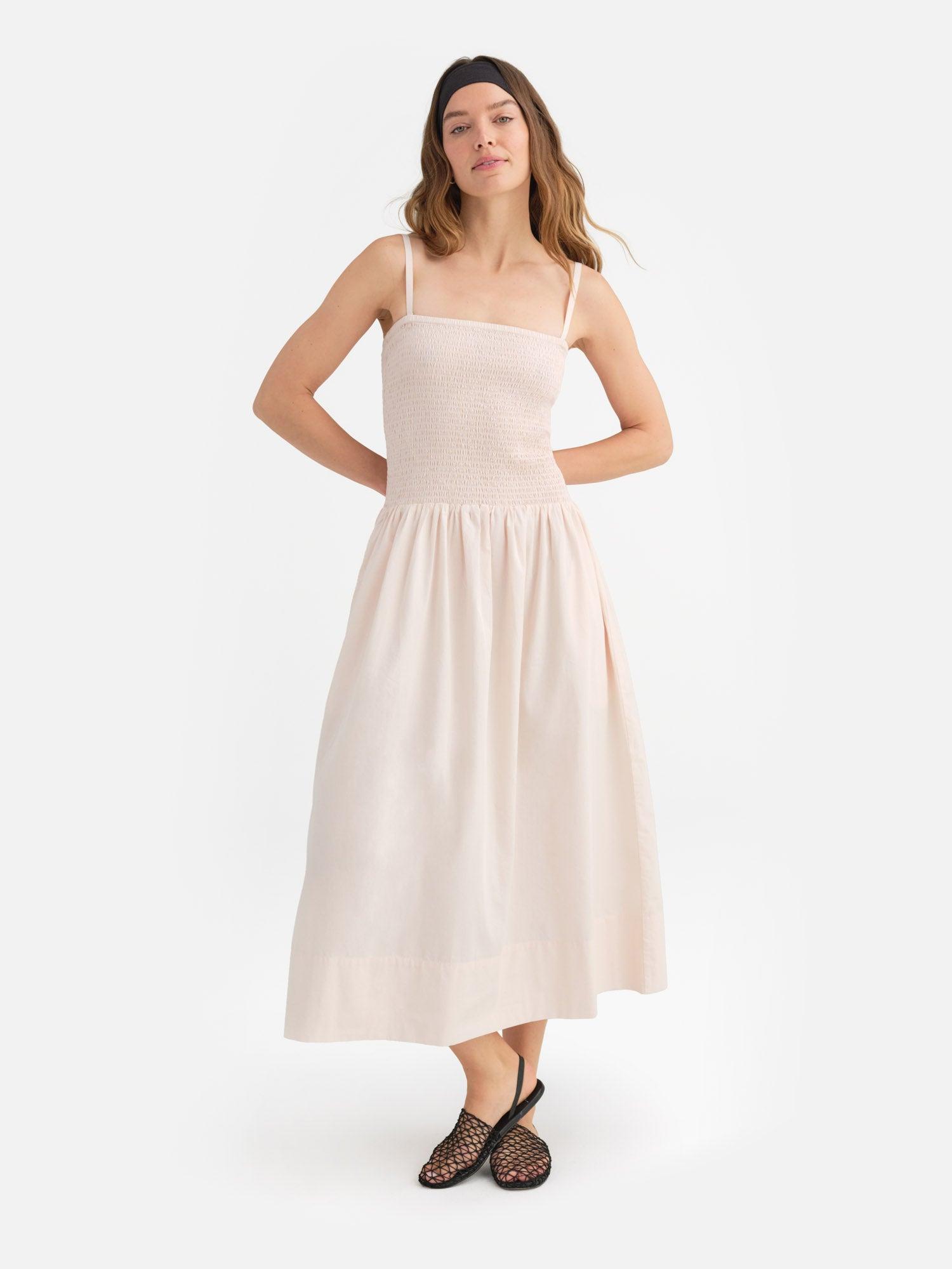 Organic Poplin Smocked Dress Female Product Image