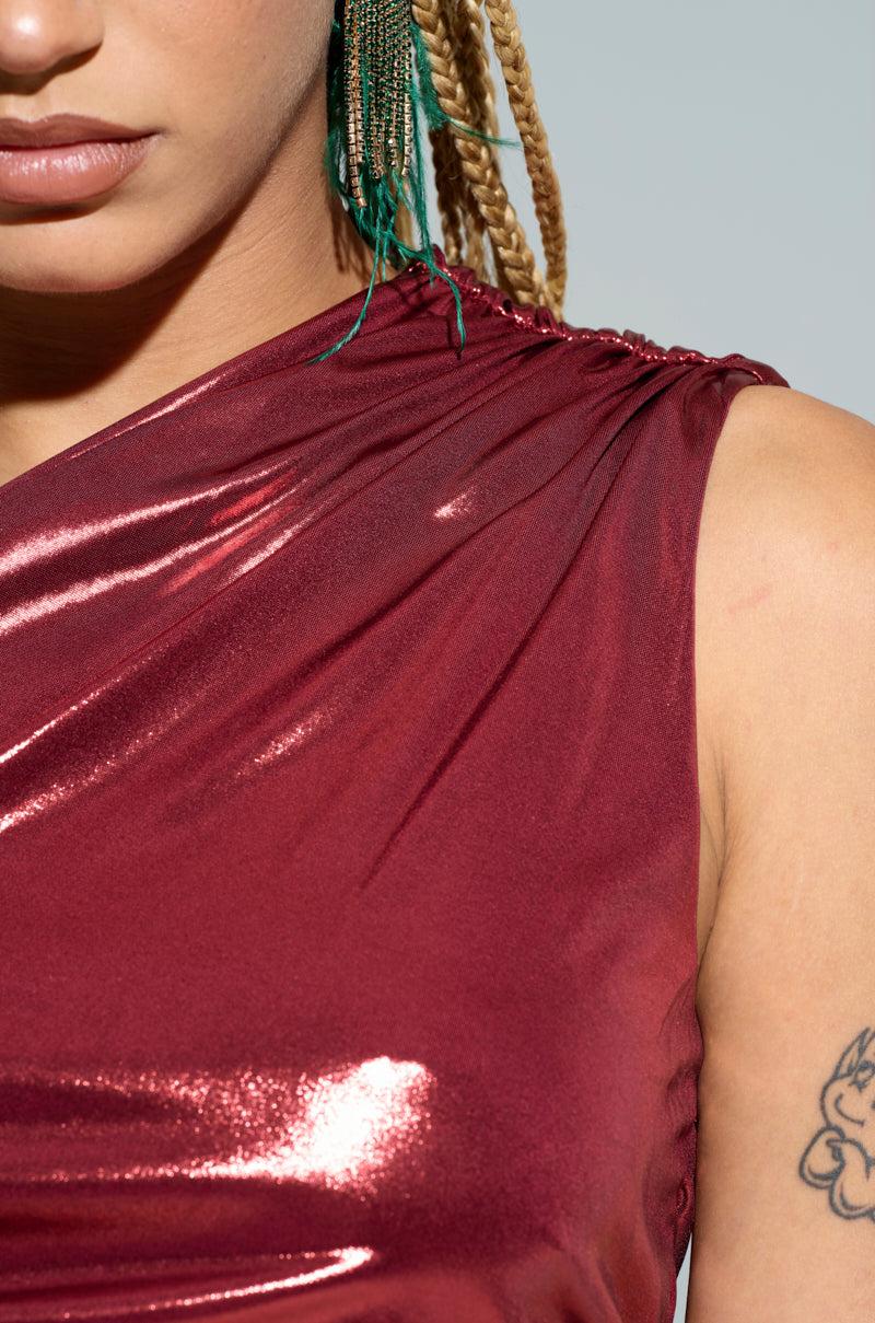 WHAT ABOUT IT METALLIC MAXI DRESS Product Image