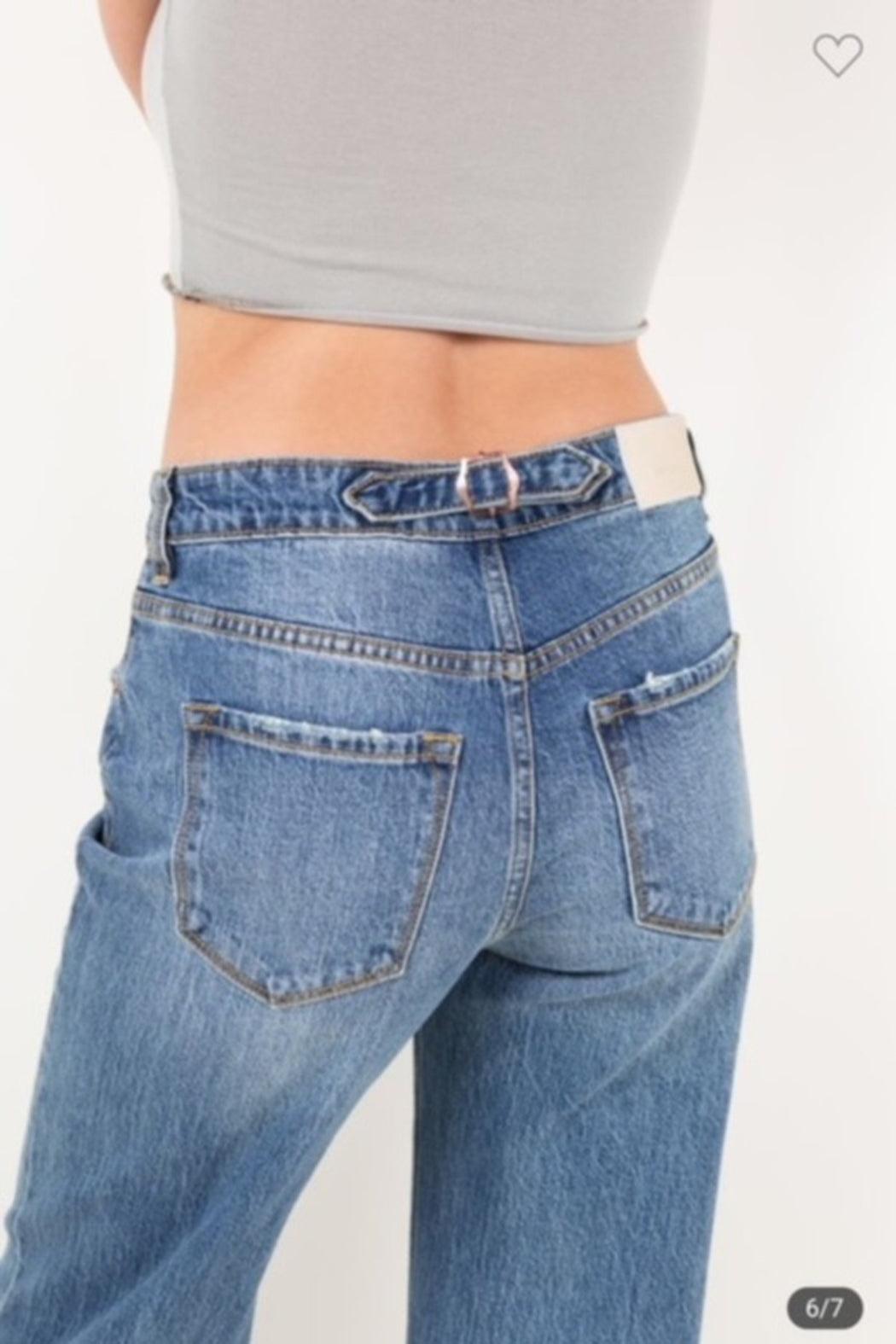 Crossover Cuff Jeans Product Image